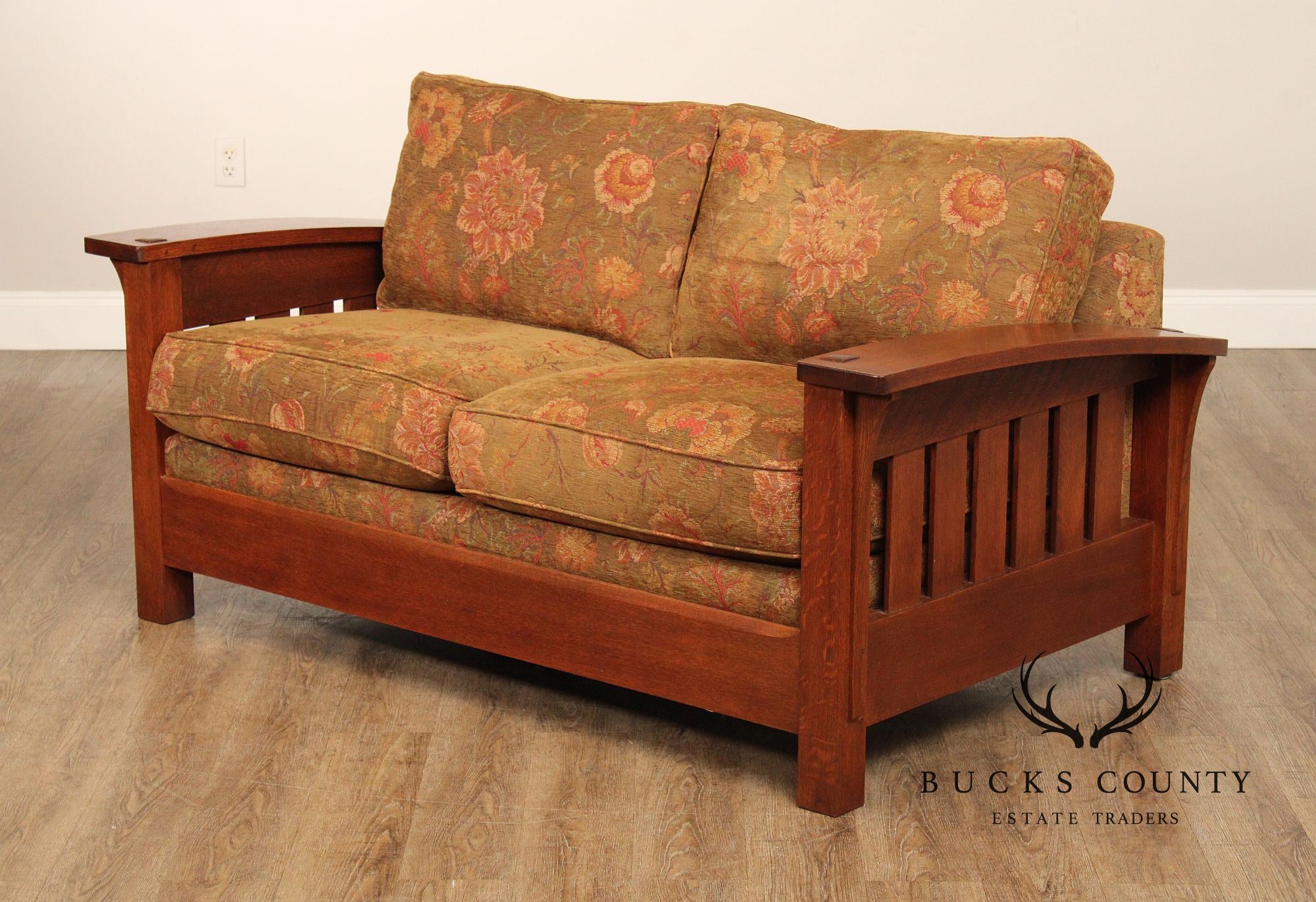 Stickley Mission Collection Oak Orchard Street Sofa Settee