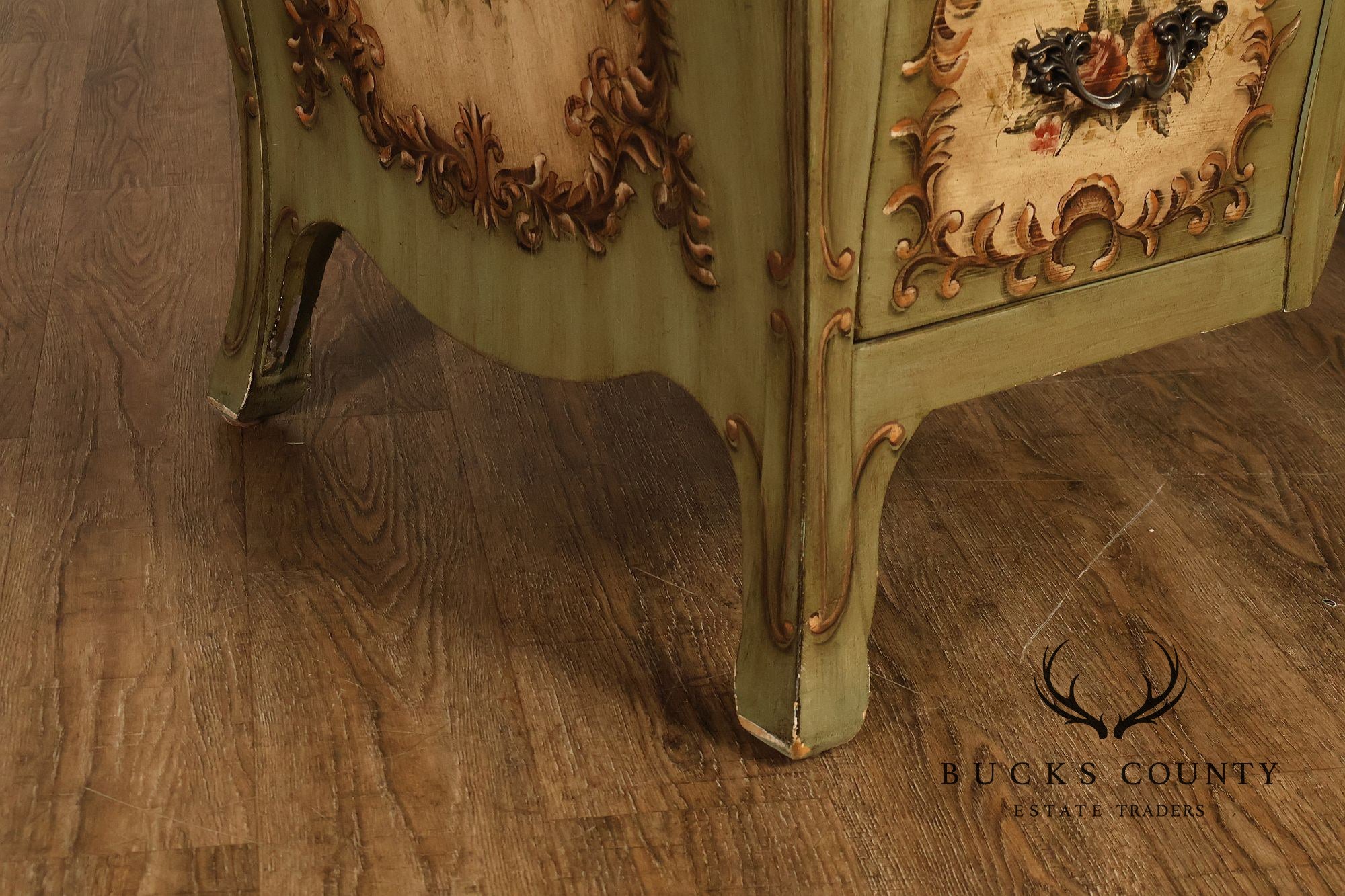 Lane Italian Rococo Style Painted Writing Desk