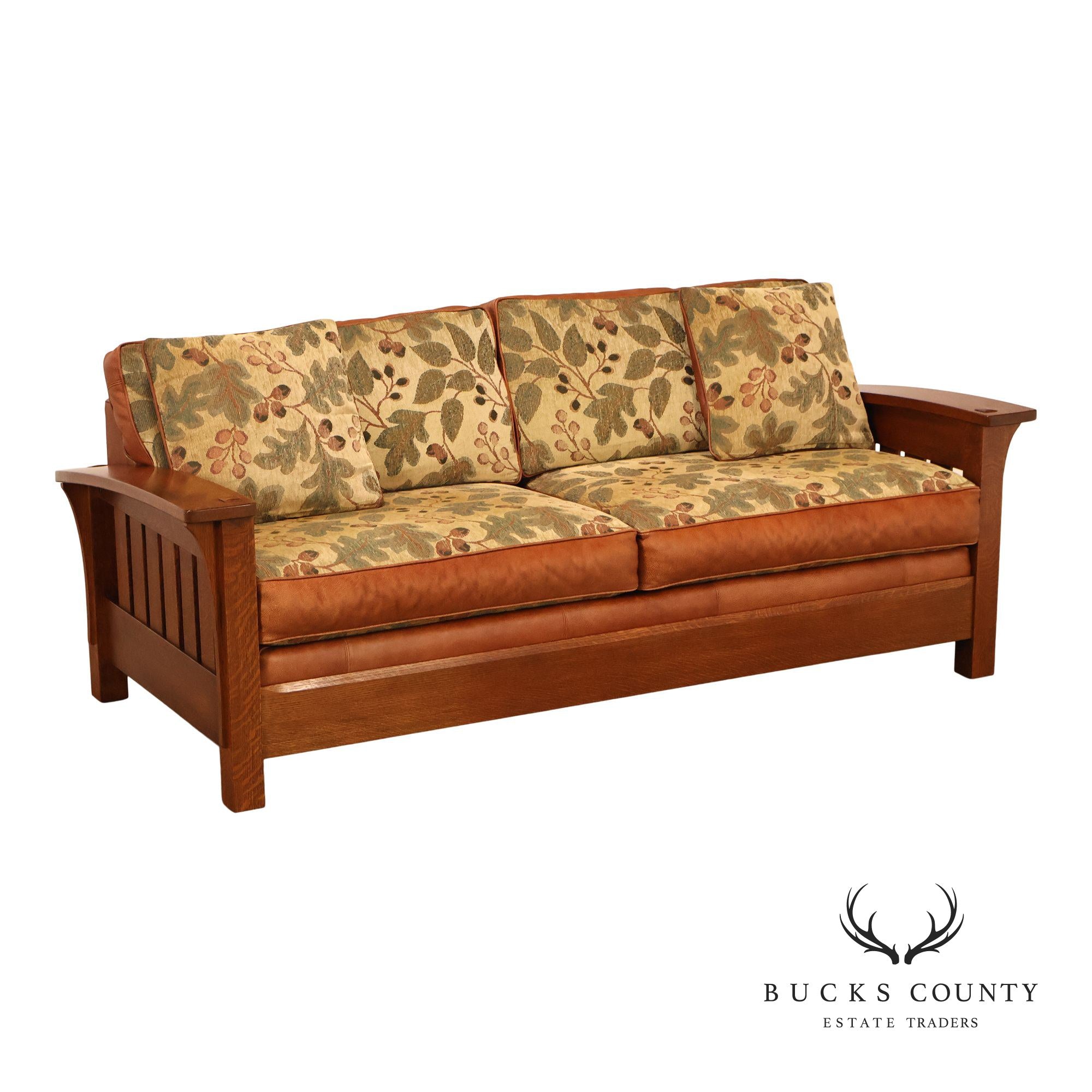 Stickley Mission Collection Oak Orchard Street Sofa
