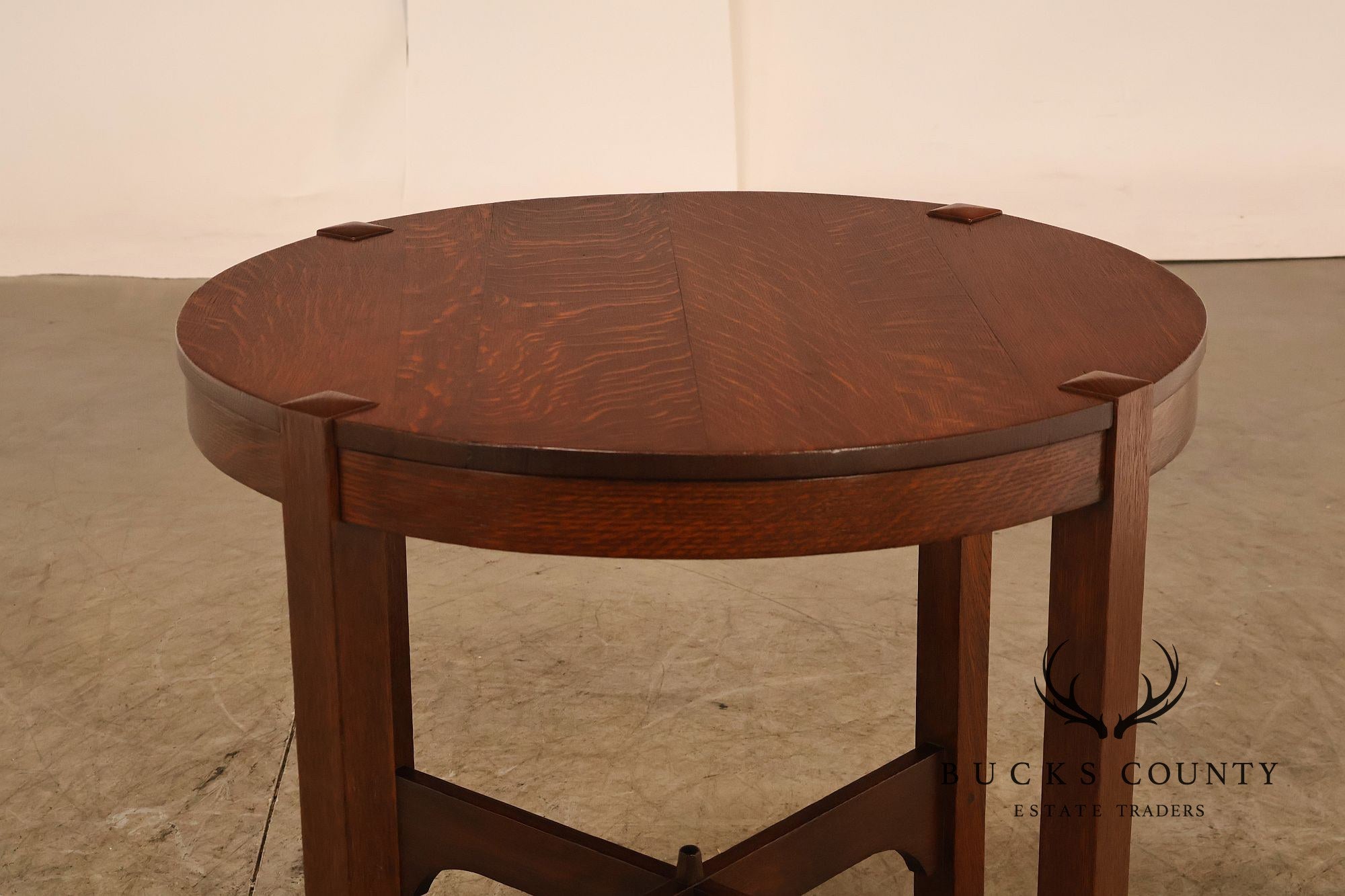 Antique Gustav Stickley Model 644 Mission Oak Round Table