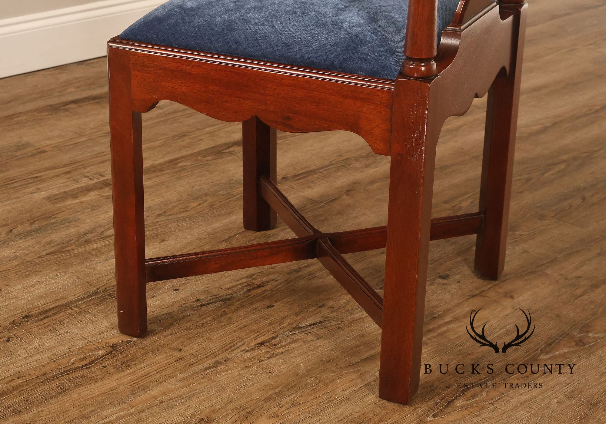 Chippendale Style Solid Mahogany Corner Chair
