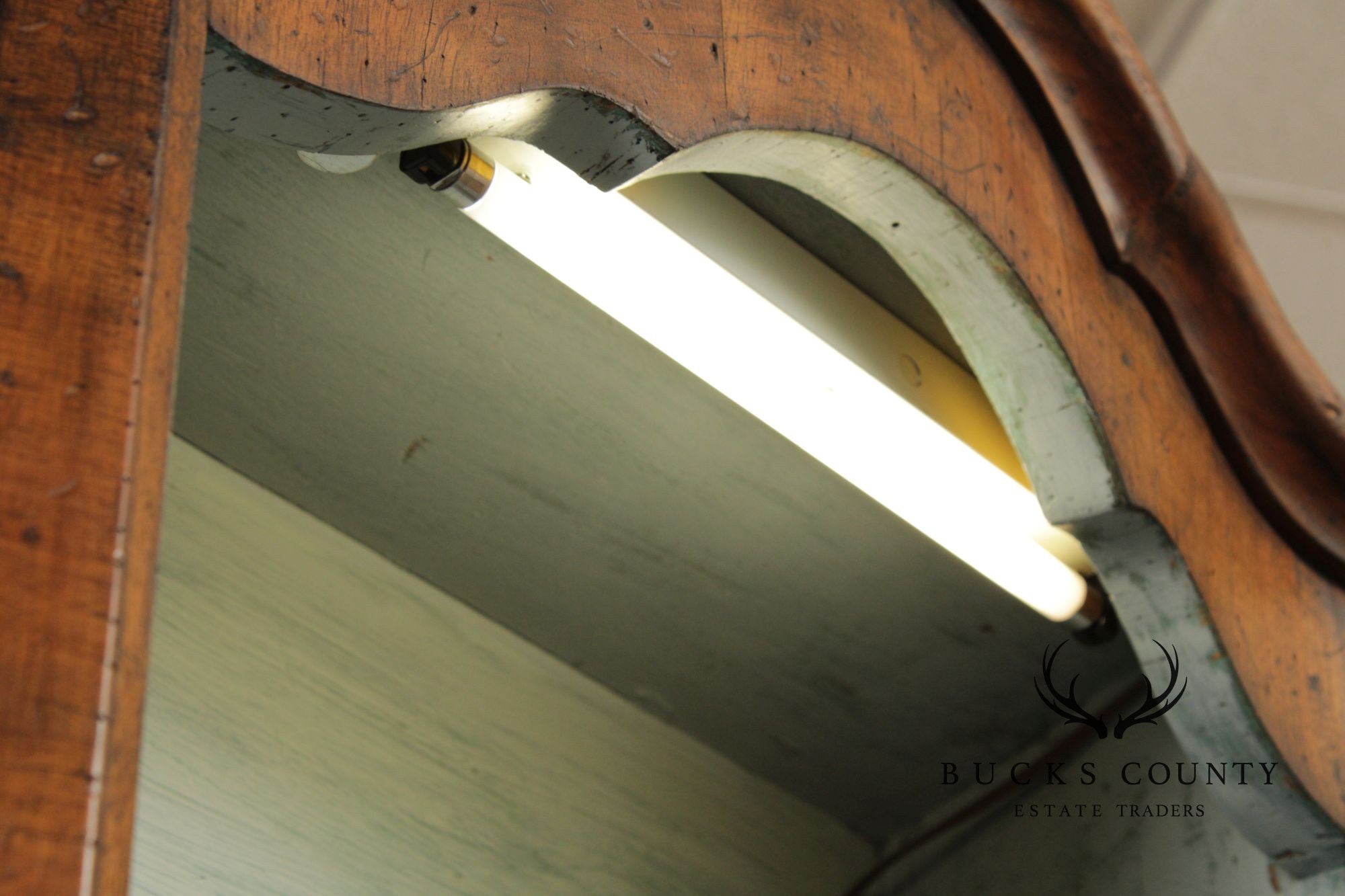 Italian Rococo Style Walnut Bombe Vitrine