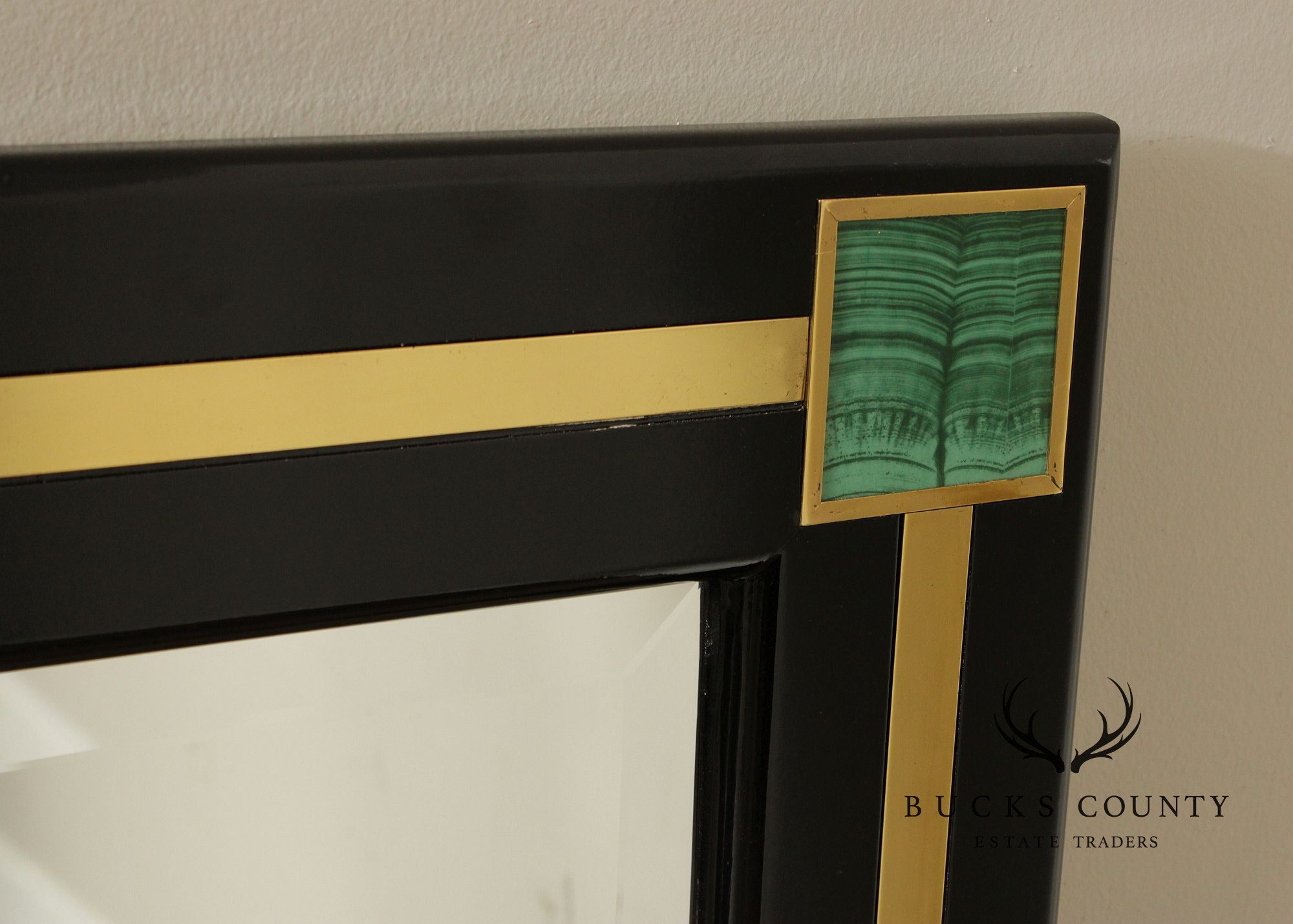 Post Modern Malachite Inset Wall Mirror