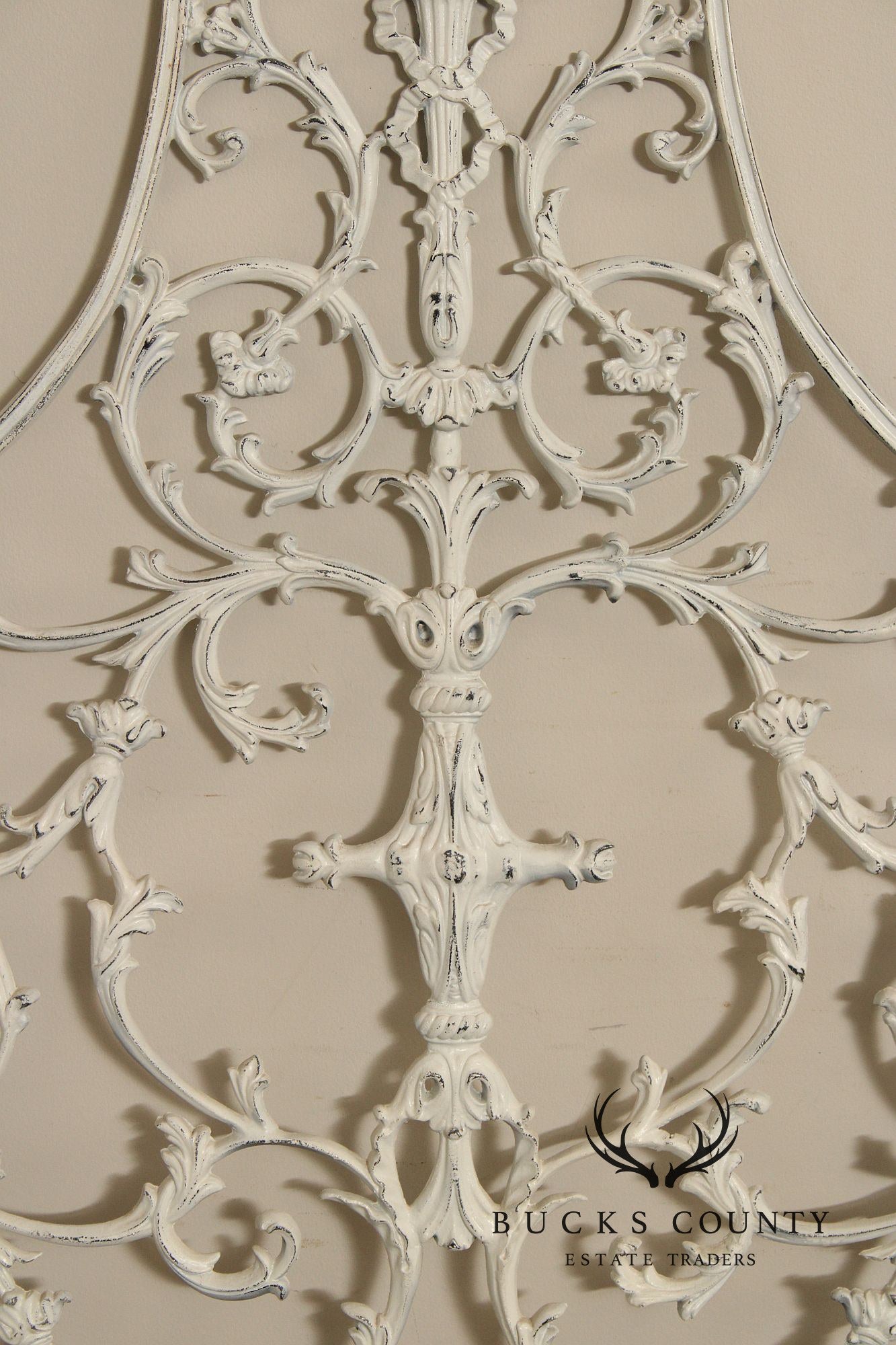 Rococo Style Ornate Metal King Headboard