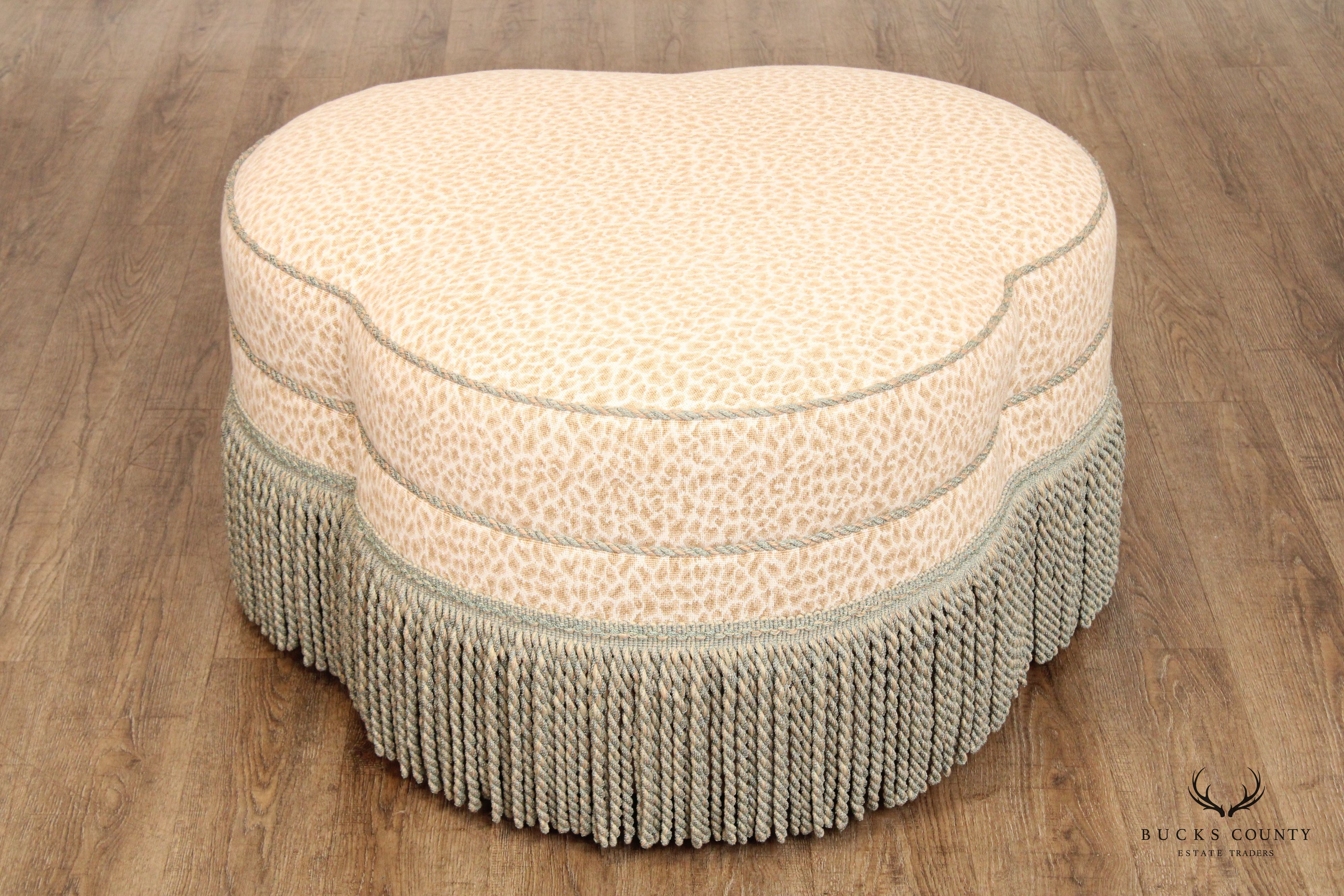 Sherrill Furniture Traditional Fringed Ottoman