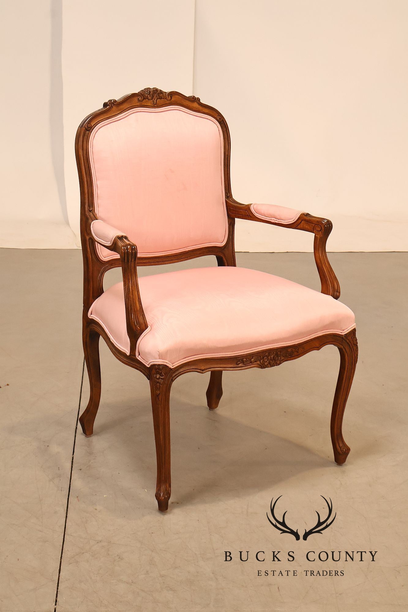 Ethan Allen French Louis XV Style Fauteuil Armchair