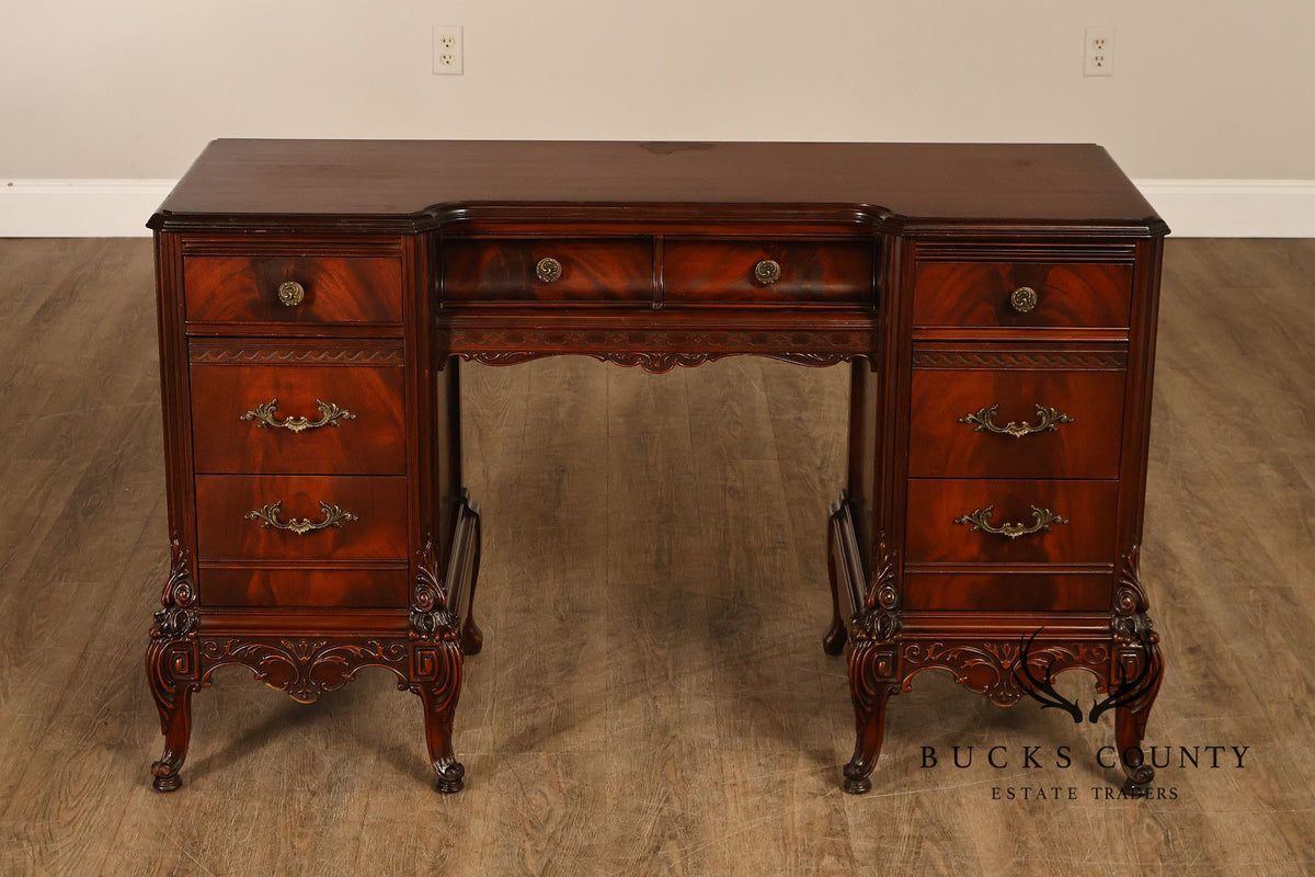 1940’s Flame Mahogany Writing Desk