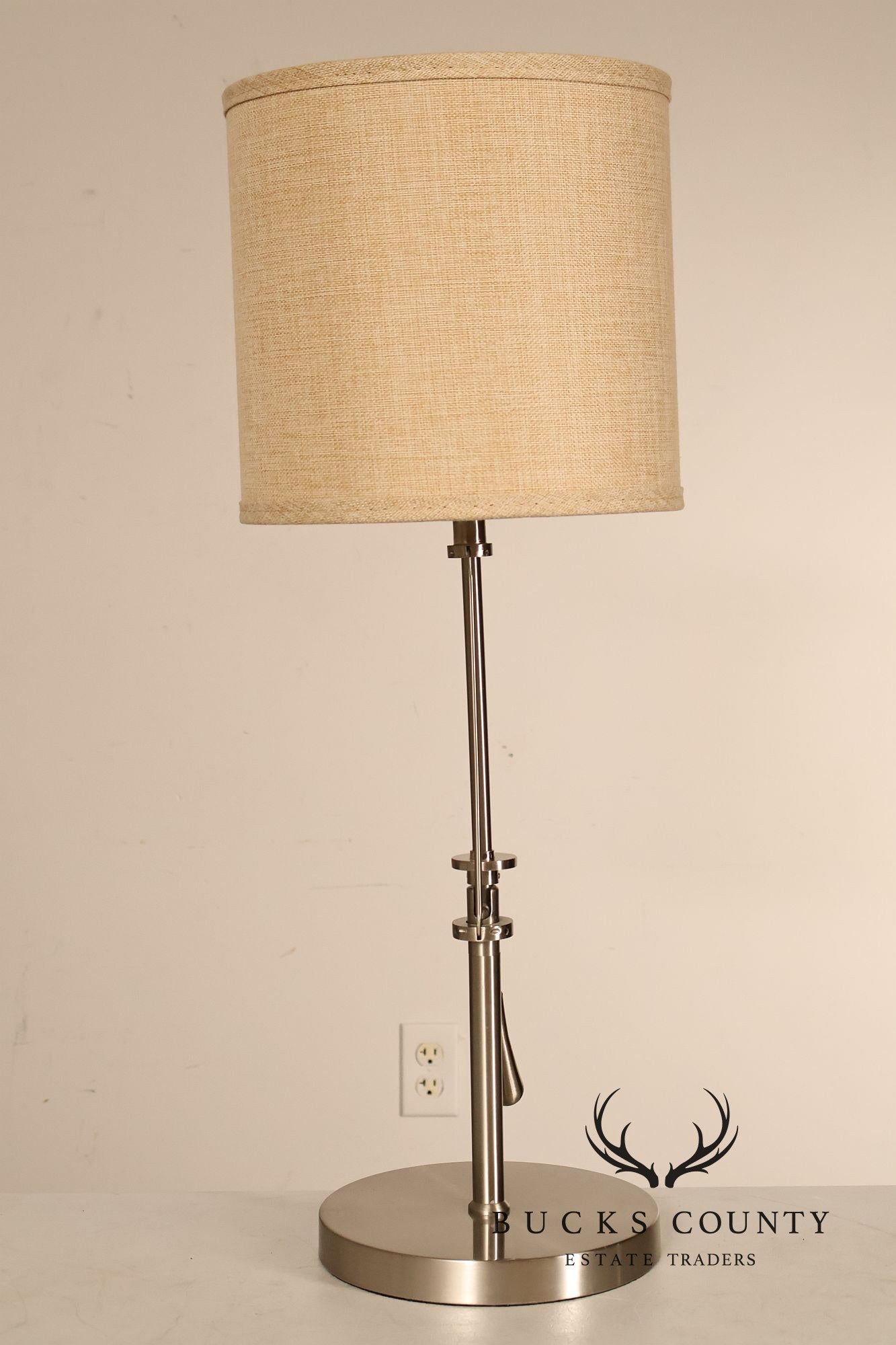 Contemporary Nickel Cantilever Table Lamp