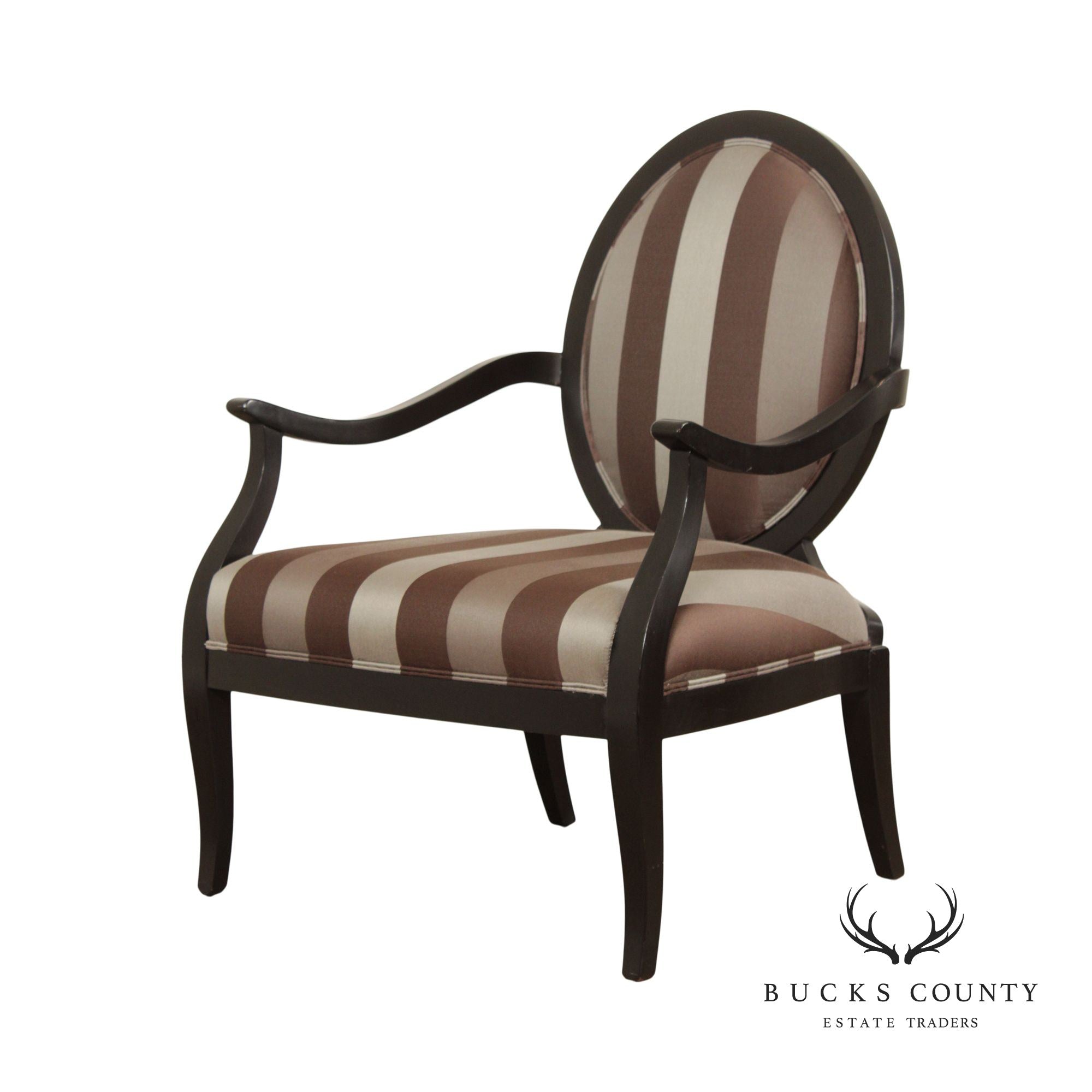 Regency Style Custom Upholstered Arm Chair