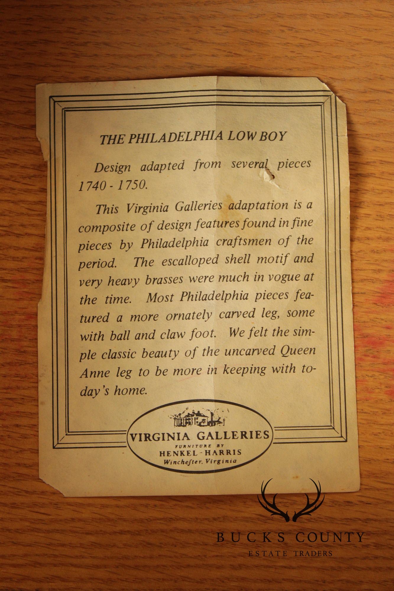 Henkel Harris Solid Wild Black Cherry Queen Anne Lowboy