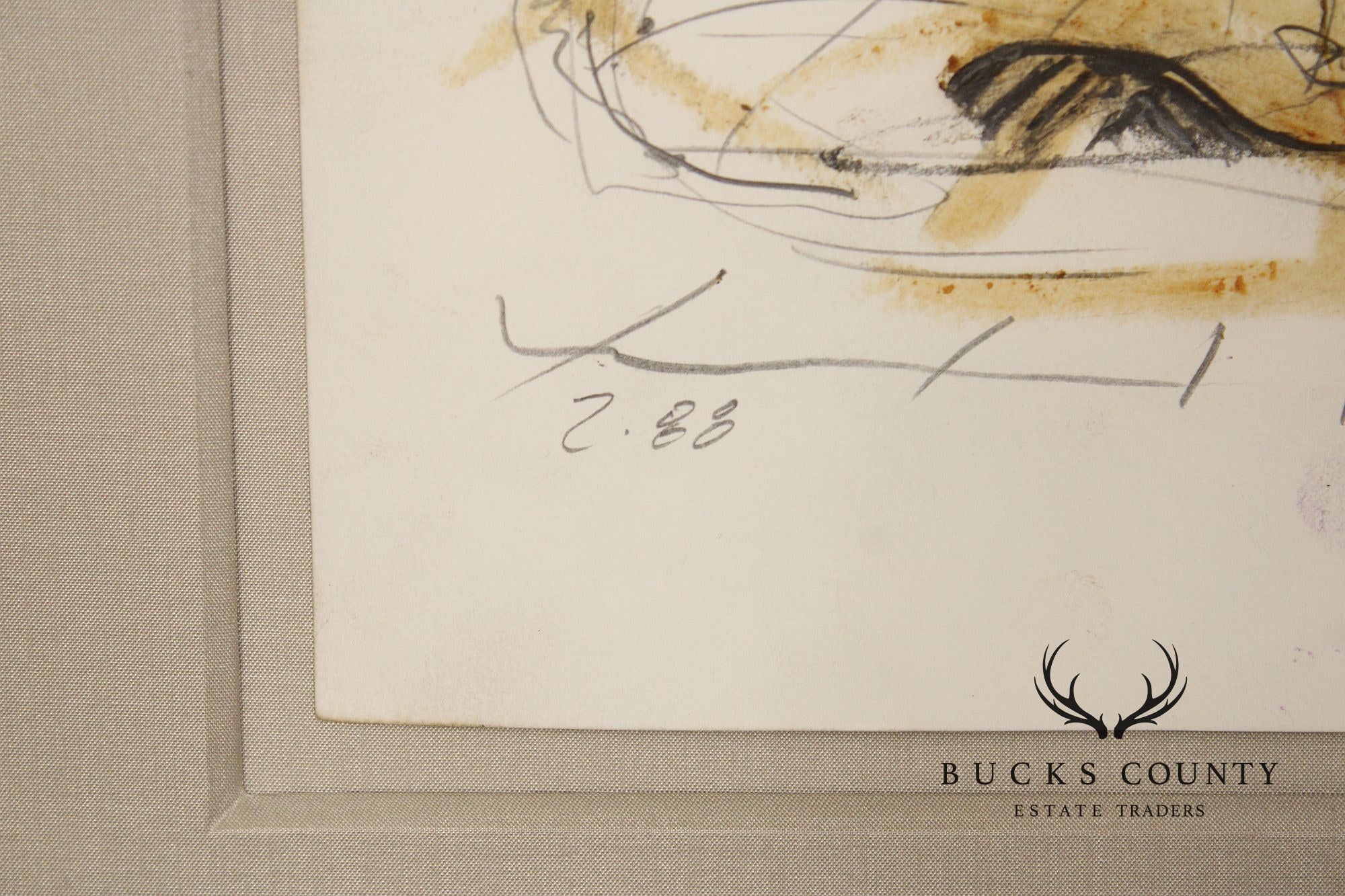 Bryan Hunt Abstract Graphite on Paper, 'Four Movements IV'