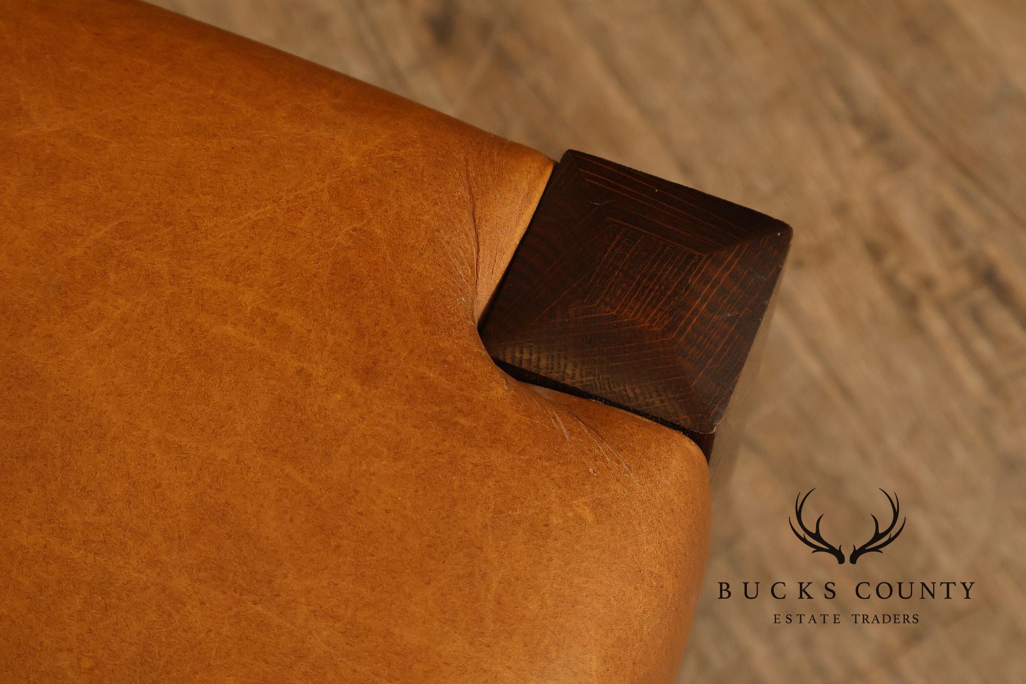 Stickley Mission Collection Oak and Leather Eastwood Footstool
