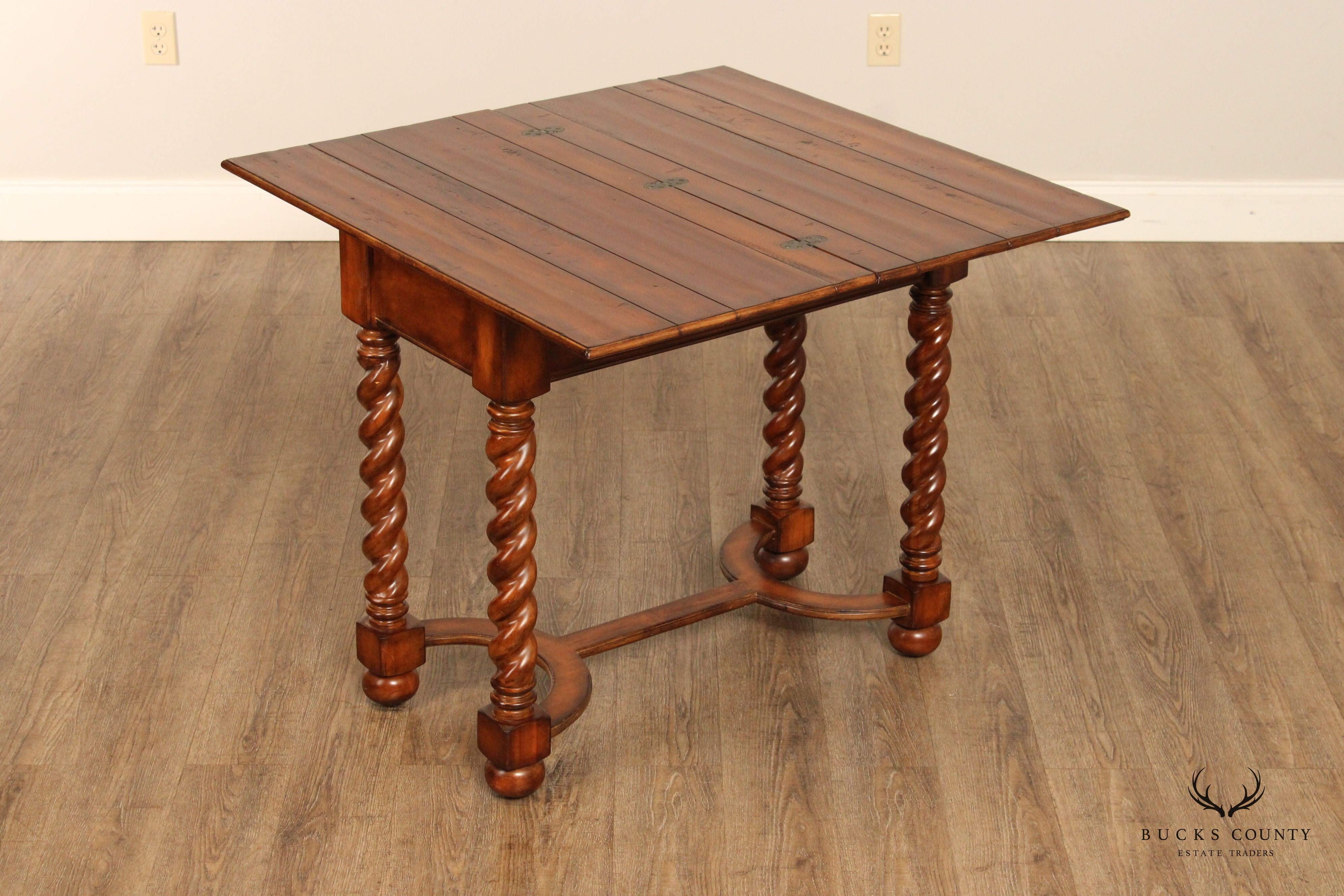 Hooker Furniture English Jacobean Style Flip Top Console Table