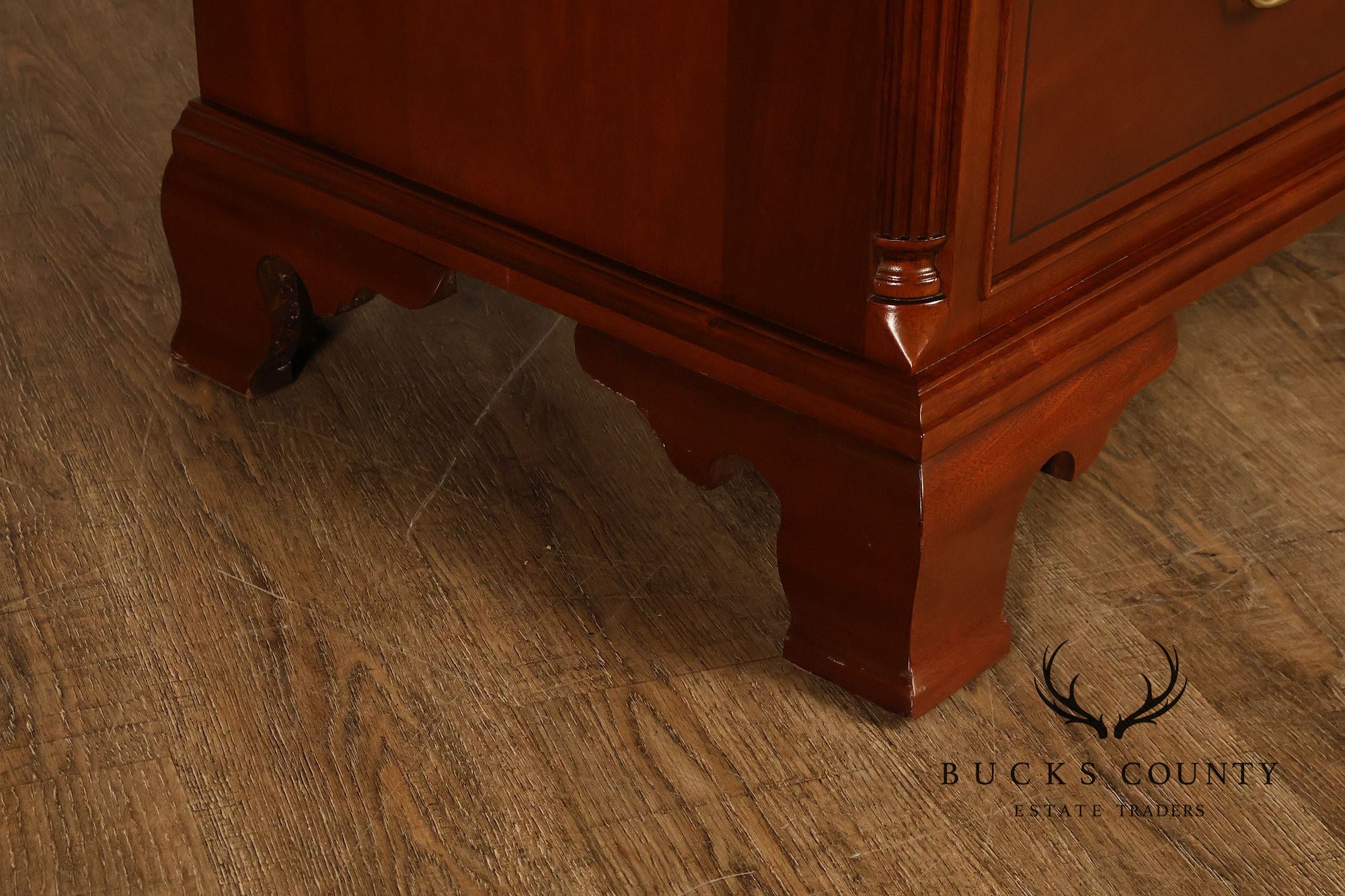 Stickley Georgian Style Banded Mahogany Tall Chest