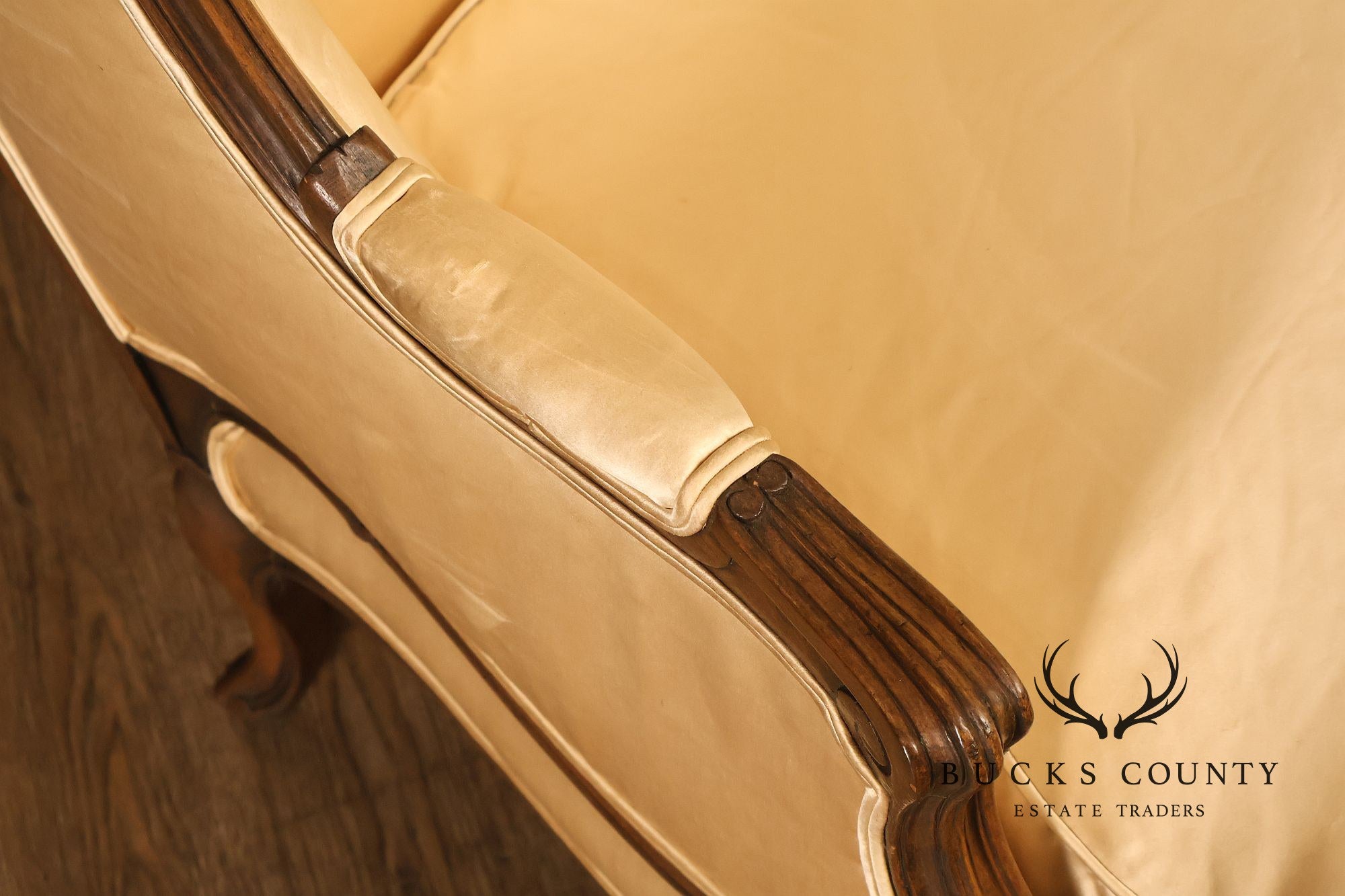 French Louis XV Style Wingback Bergere Chair