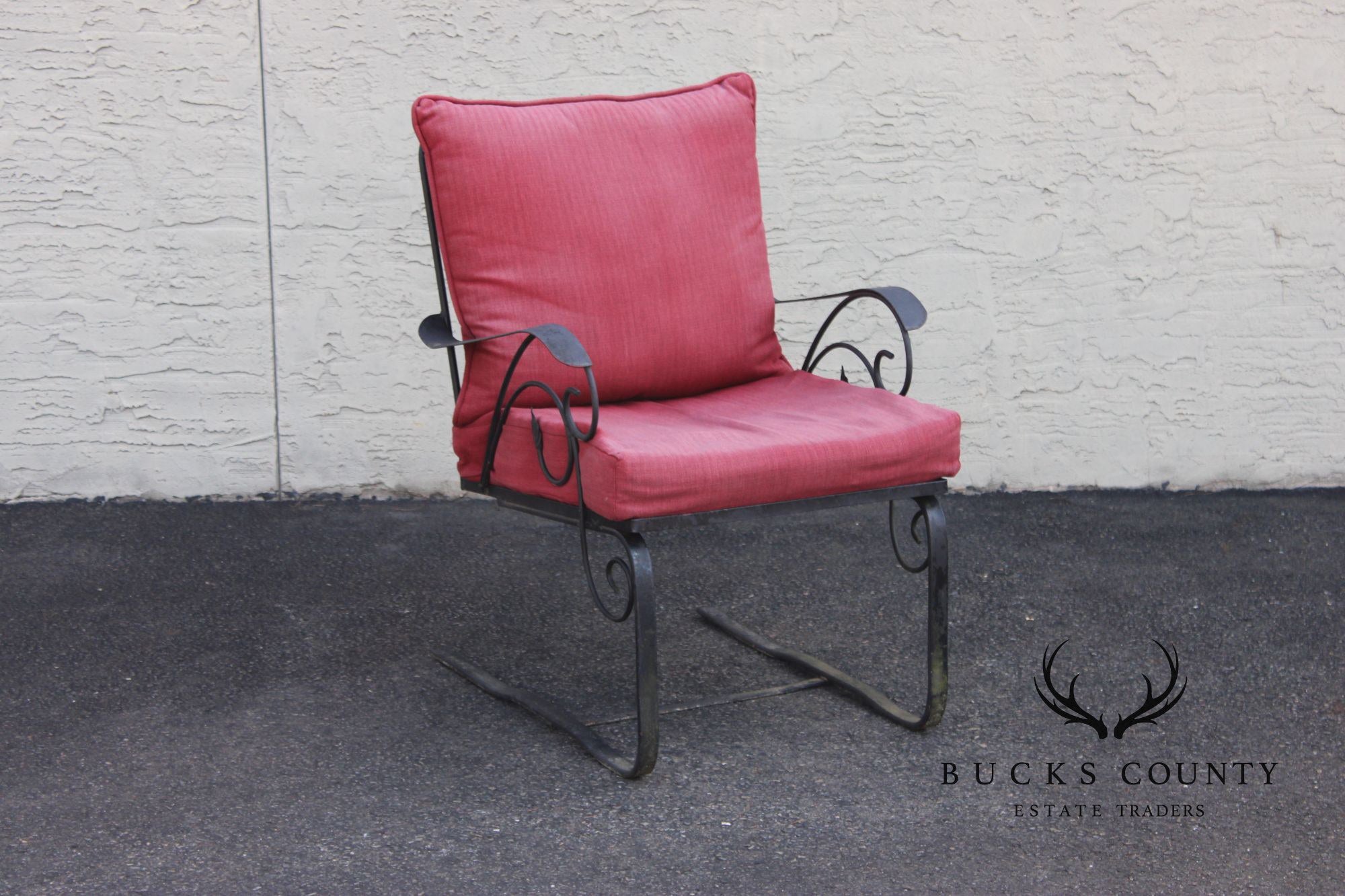 Vintage Outdoor Patio Wrought Iron Rocker