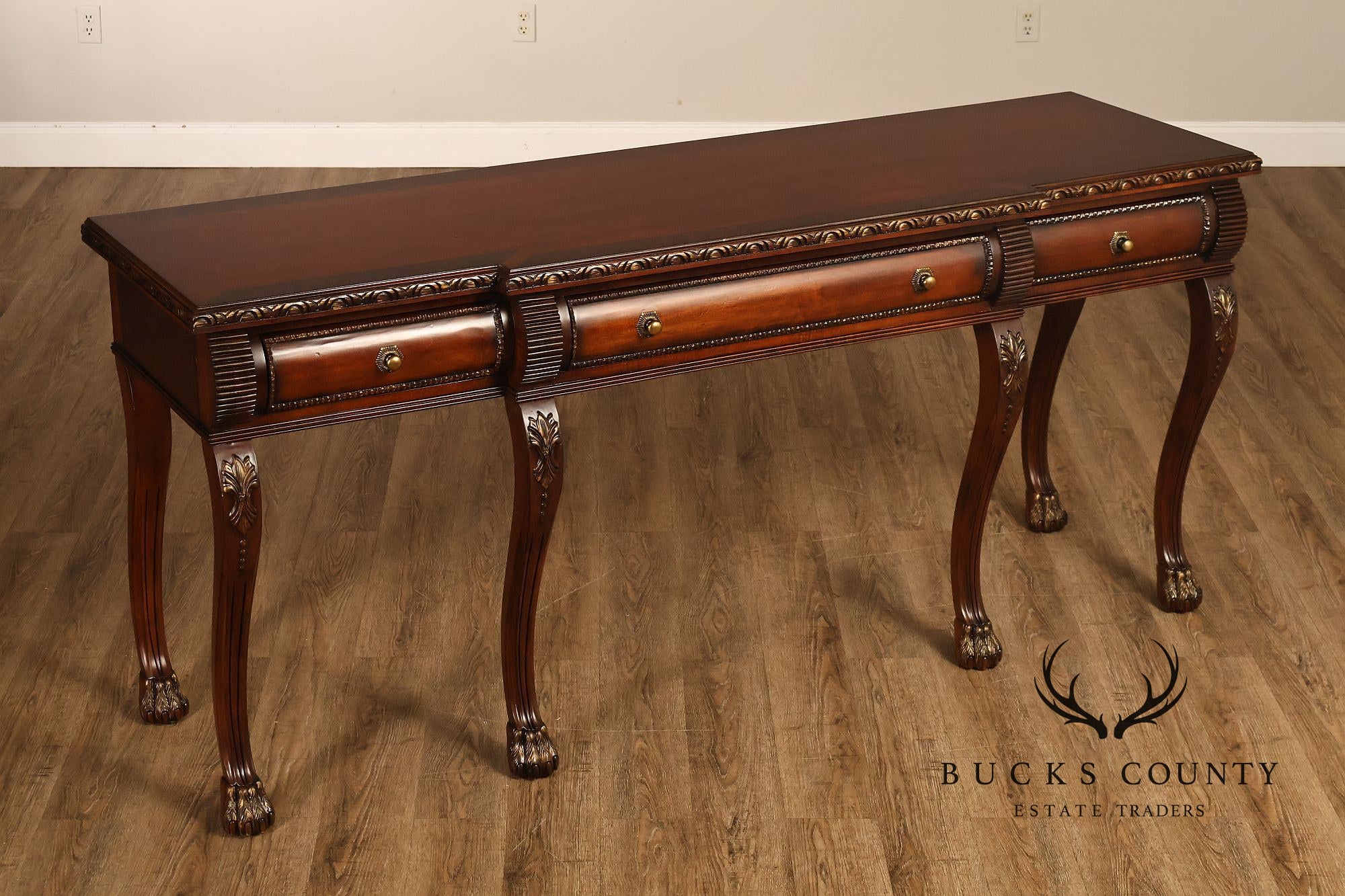 Century Furniture Georgian Style Mahogany Console Sideboard