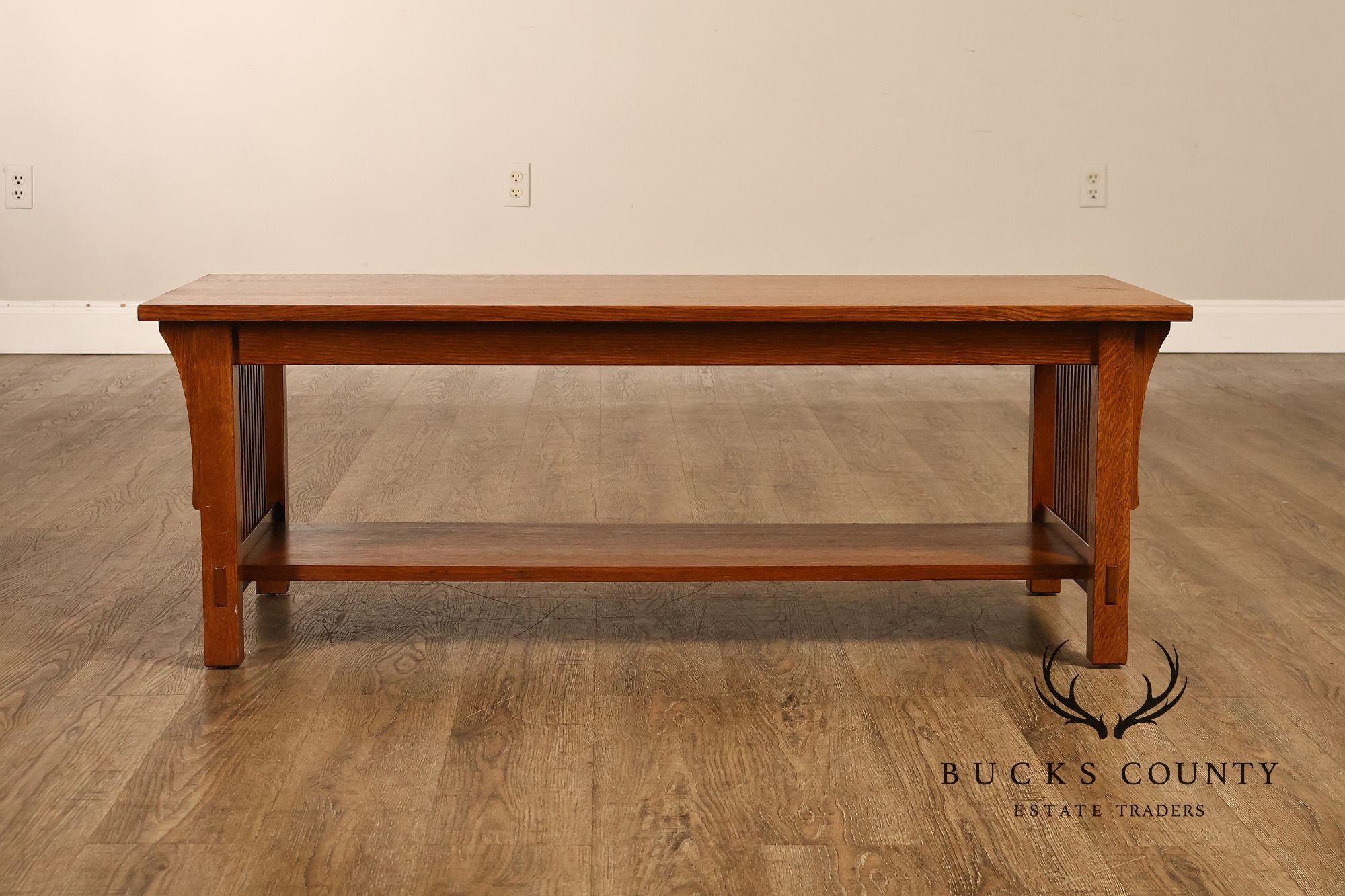 Stickley Mission Collection Oak Spindle Coffee Table