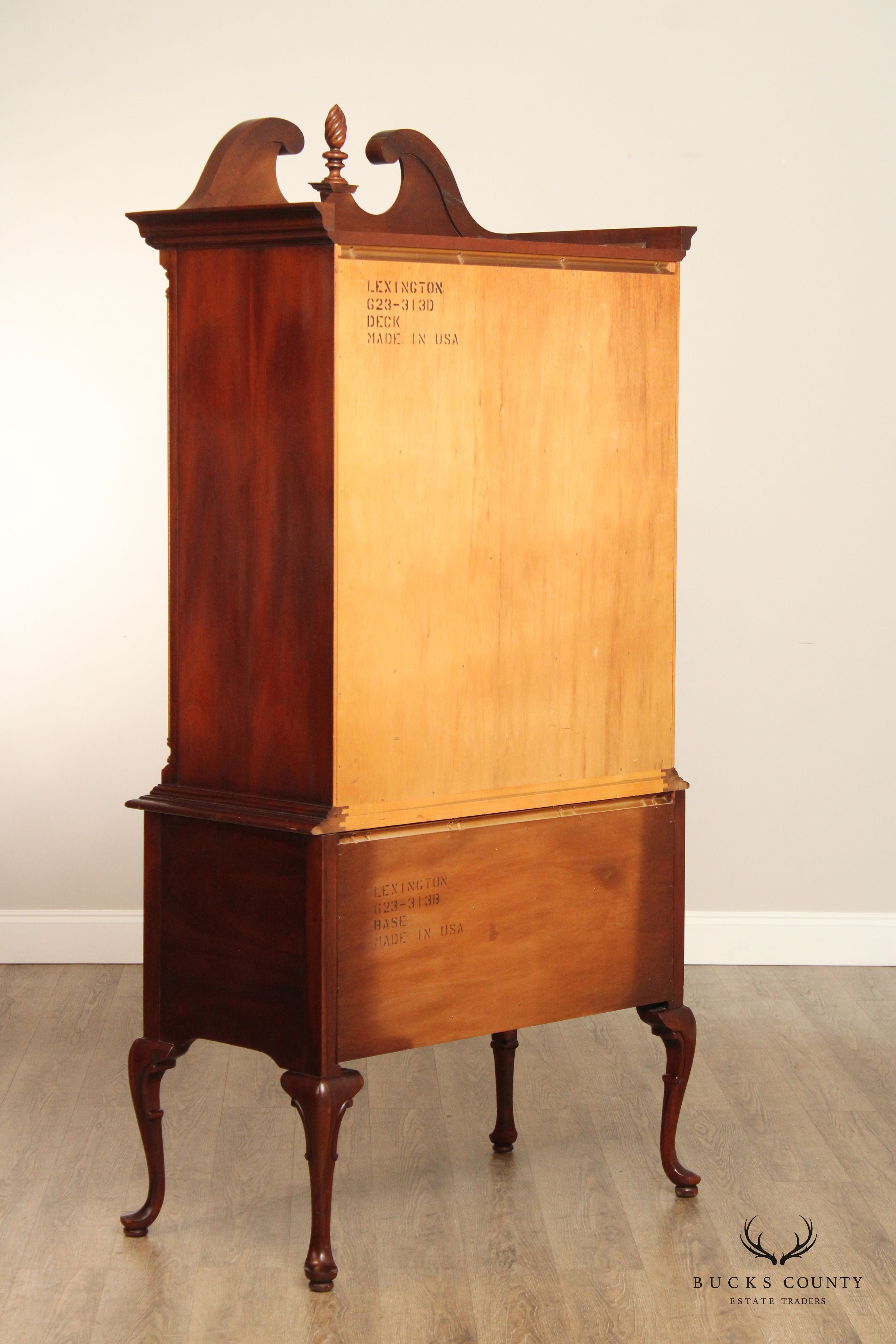 Lexington Queen Anne Style Mahogany Highboy