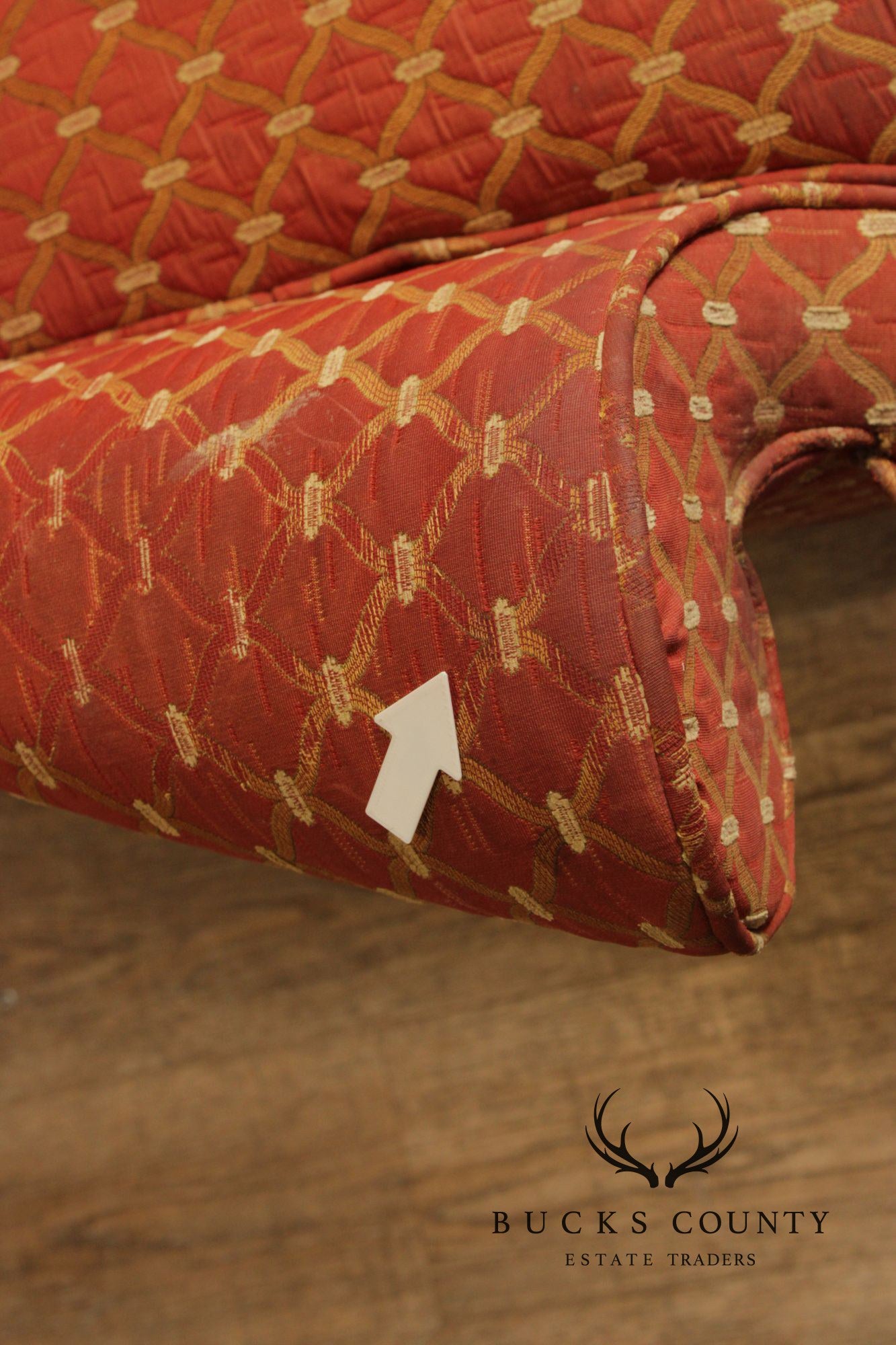 KINDEL WINTERTHUR COLLECTION CHIPPENDALE STYLE MAHOGANY WING CHAIR