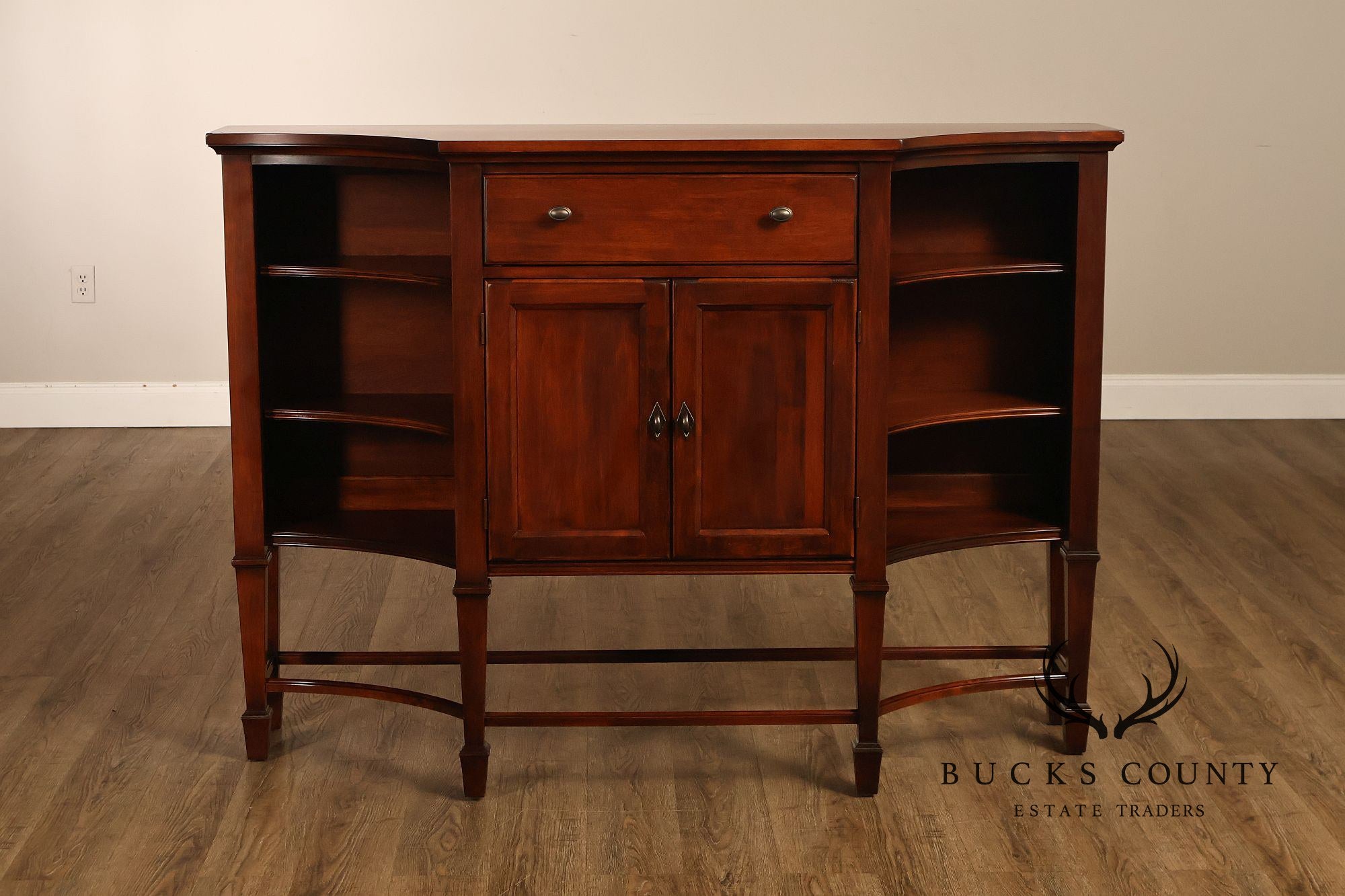 Nichols & Stone Traditional Williamsburg Bowfront Sideboard Server