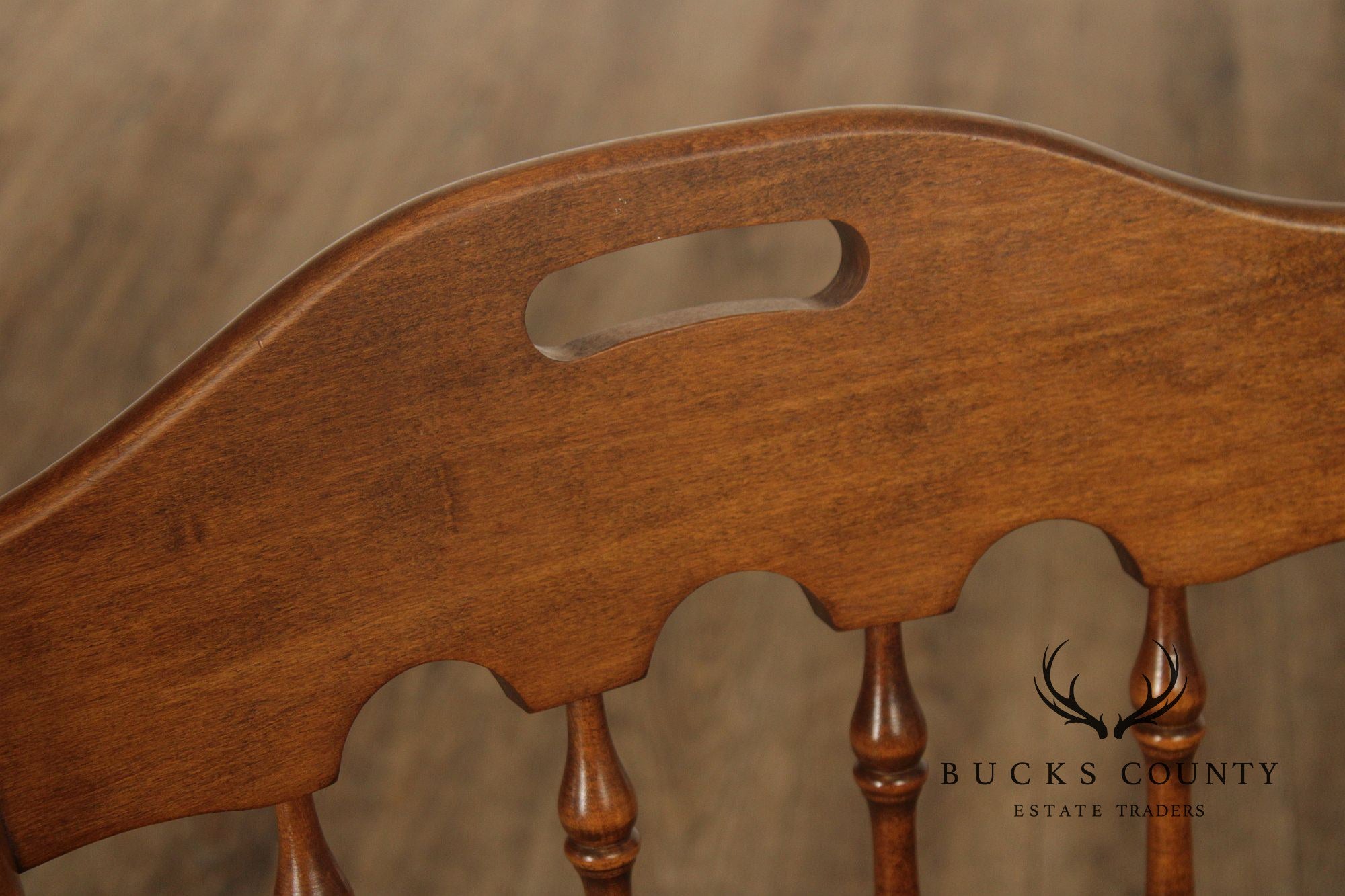 Ethan Allen Heirloom Nutmeg Maple Colonial Spindle Back Side Chair