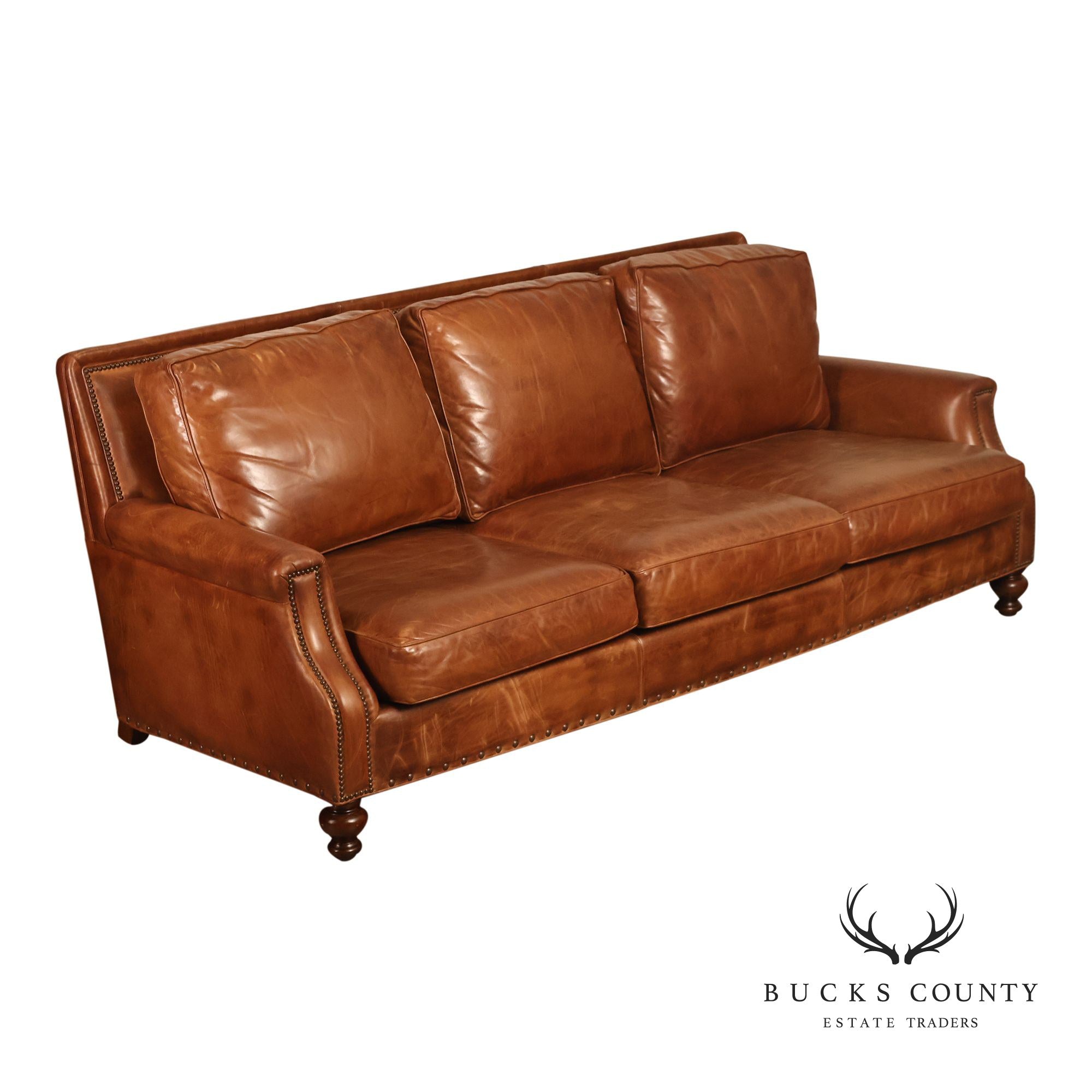 Hancock & Moore 'Rugby Club' Leather Sofa