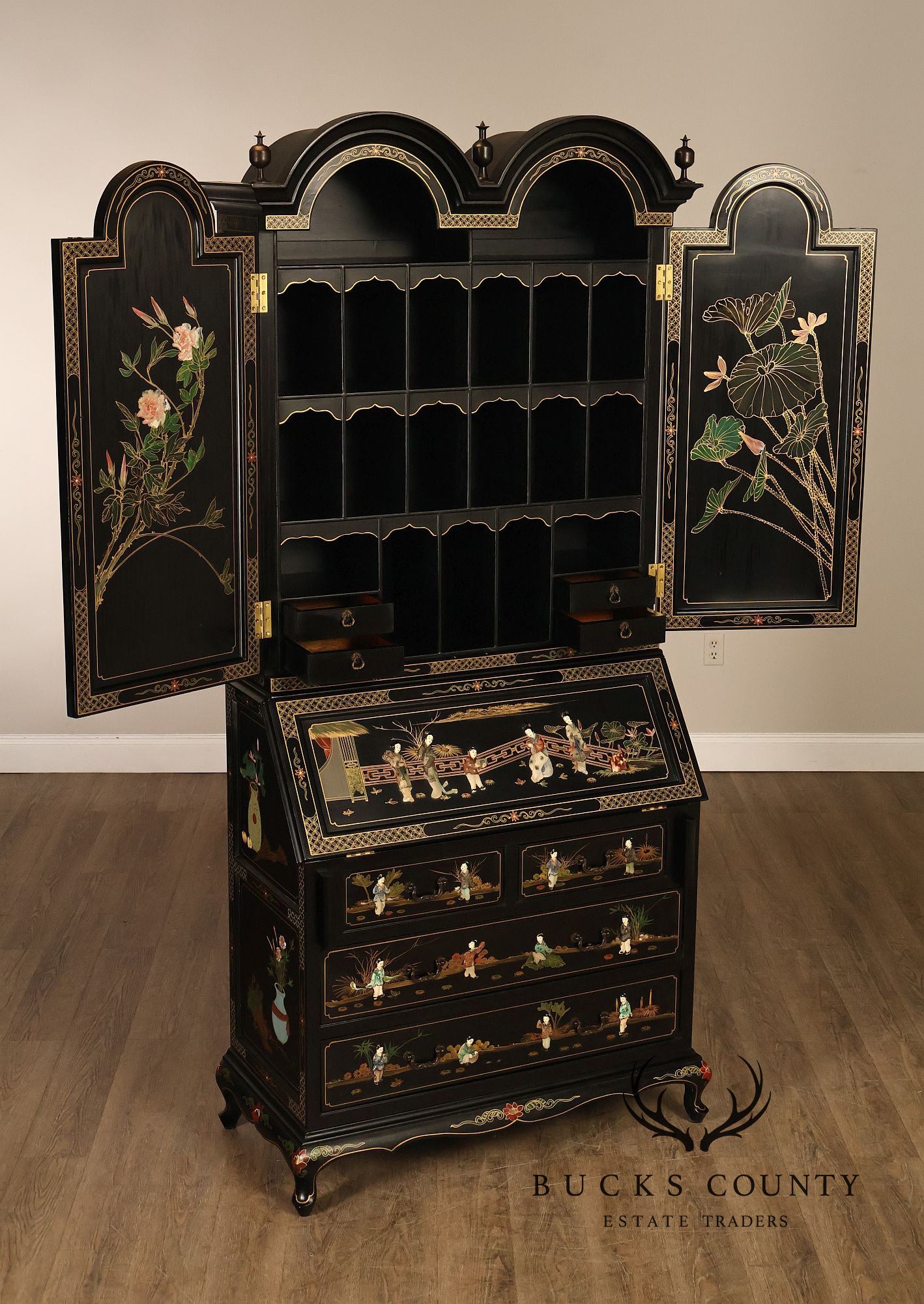 Chinoiserie Secretary Bookcase