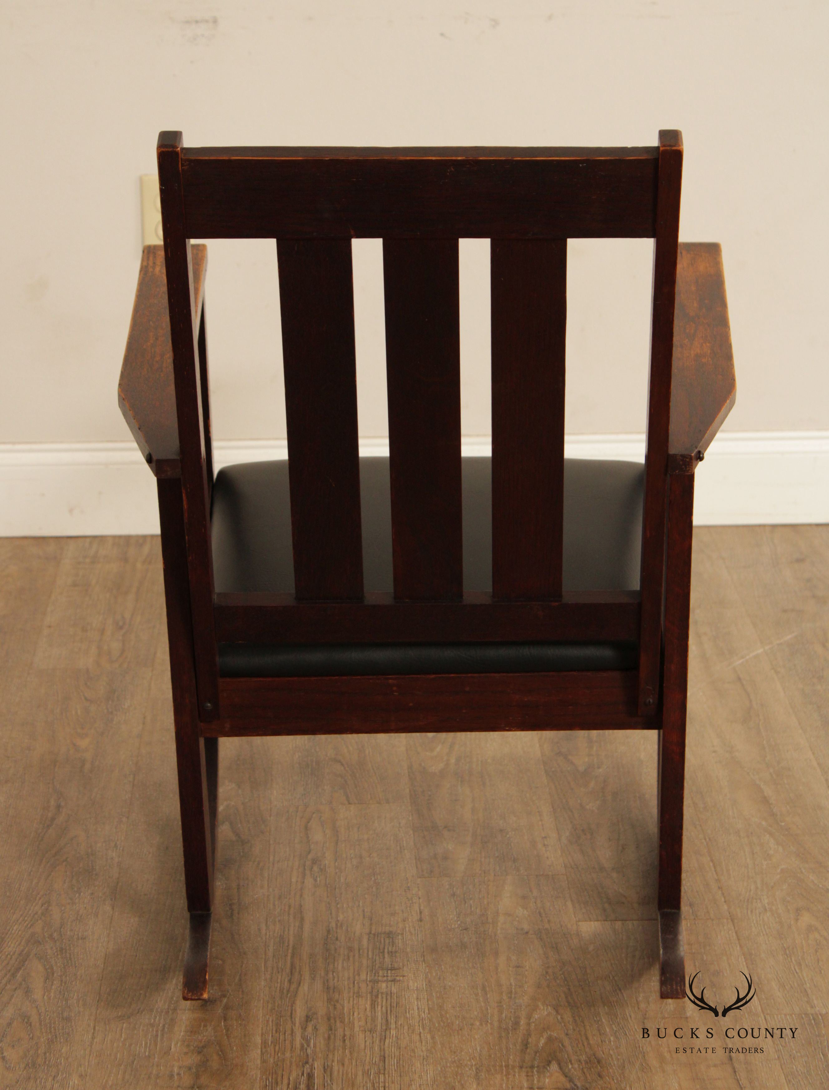 Antique Mission Oak Rocking Chair