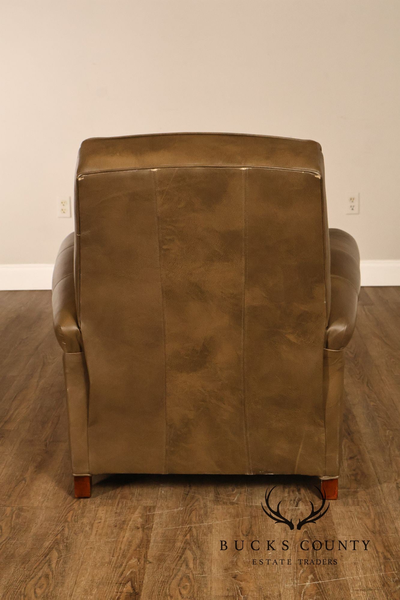 Ethan Allen Contemporary Leather Recliner Armchair