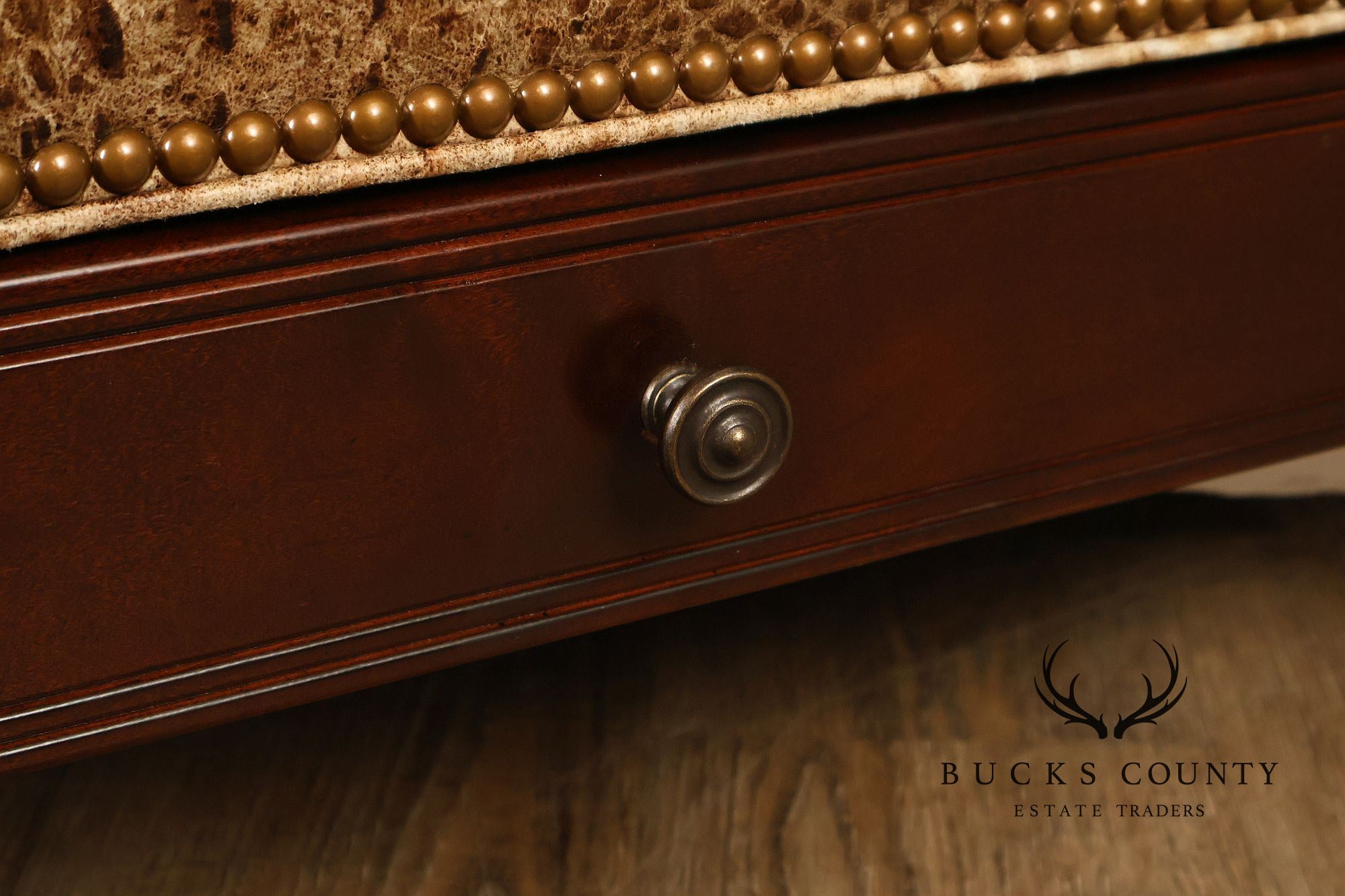 Hancock & Moore Tufted Leather "Robinson" Storage Ottoman
