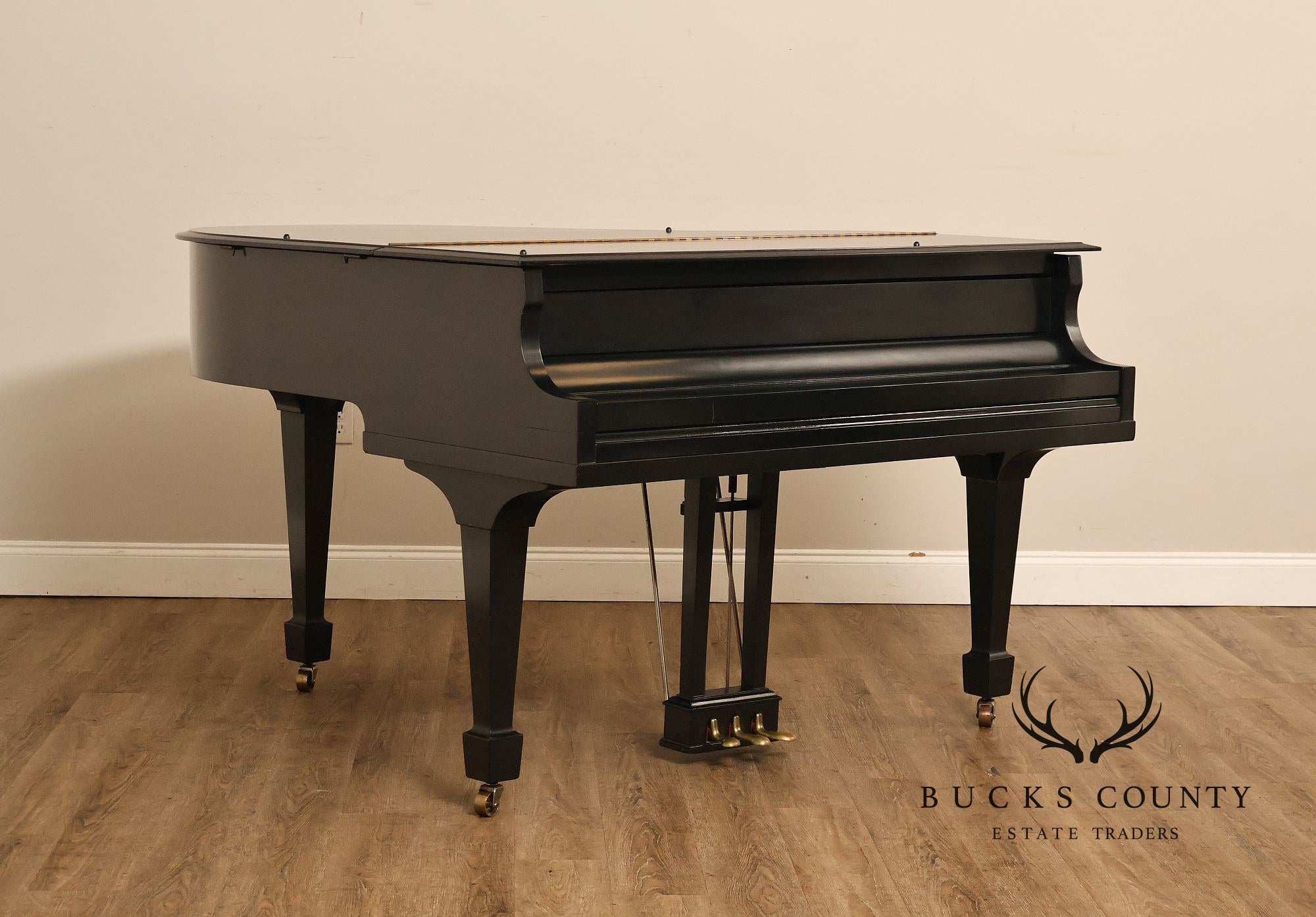 Kurtzman Ebonized Grand Piano And Duet Bench