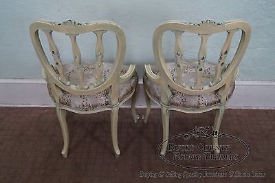 Vintage French Louis XV Hollywood Regency Style Painted Chairs