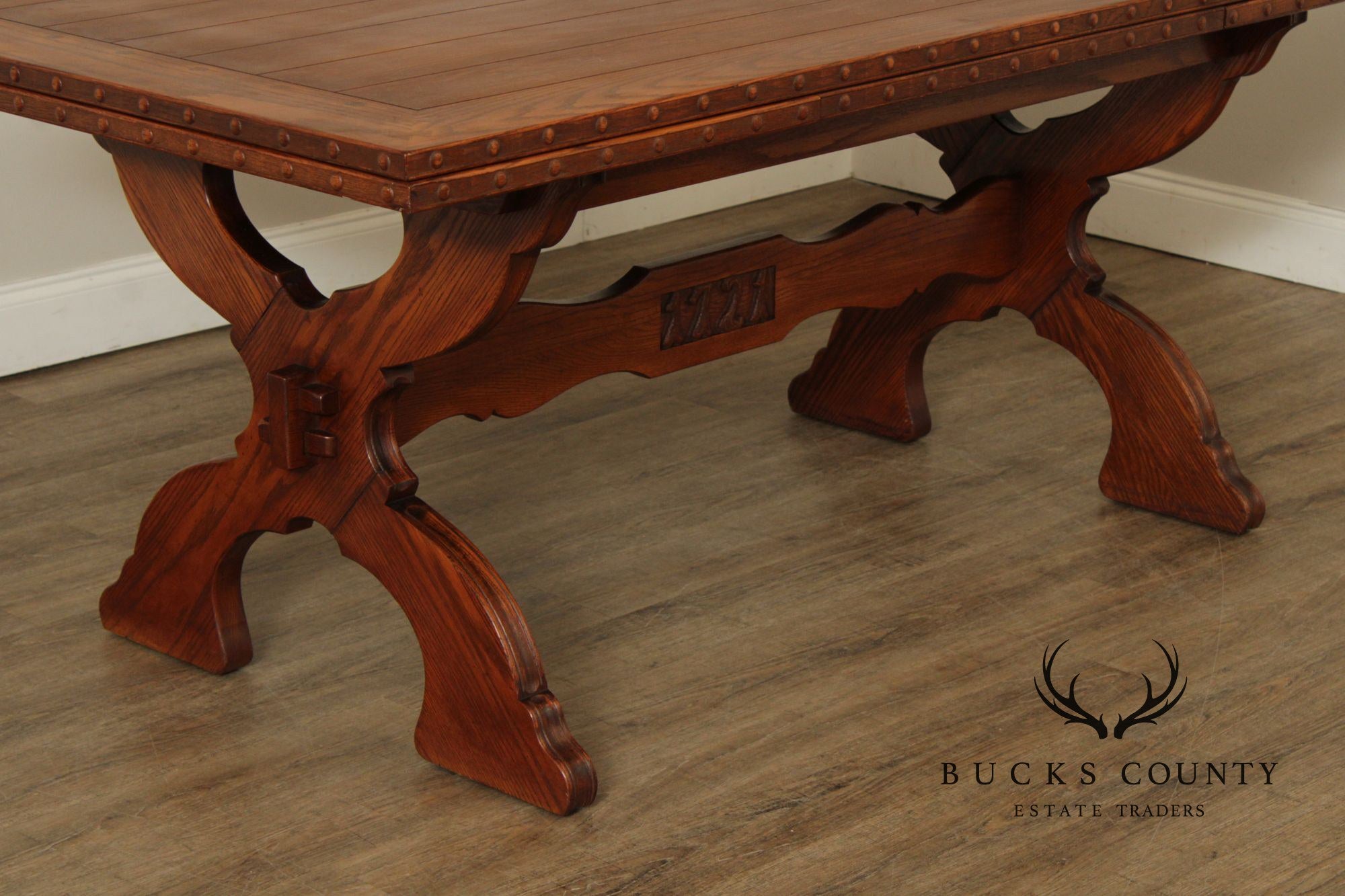 Romweber Oak Trestle Refectory Dining Table
