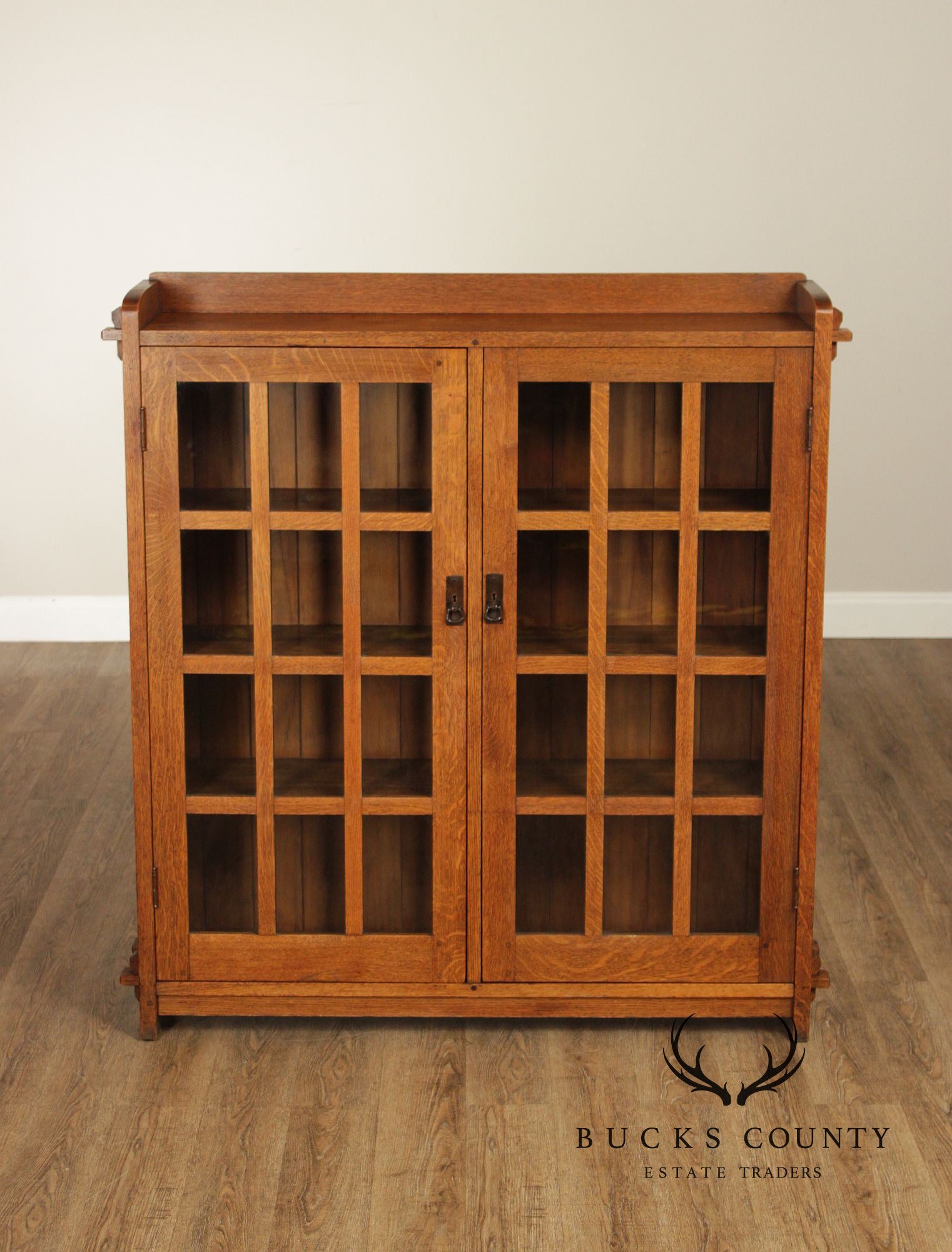 L. & J.G. Stickley Antique Mission Oak Two-Door Bookcase