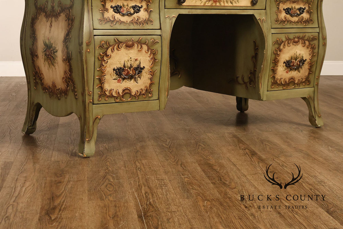 Lane Italian Rococo Style Painted Writing Desk