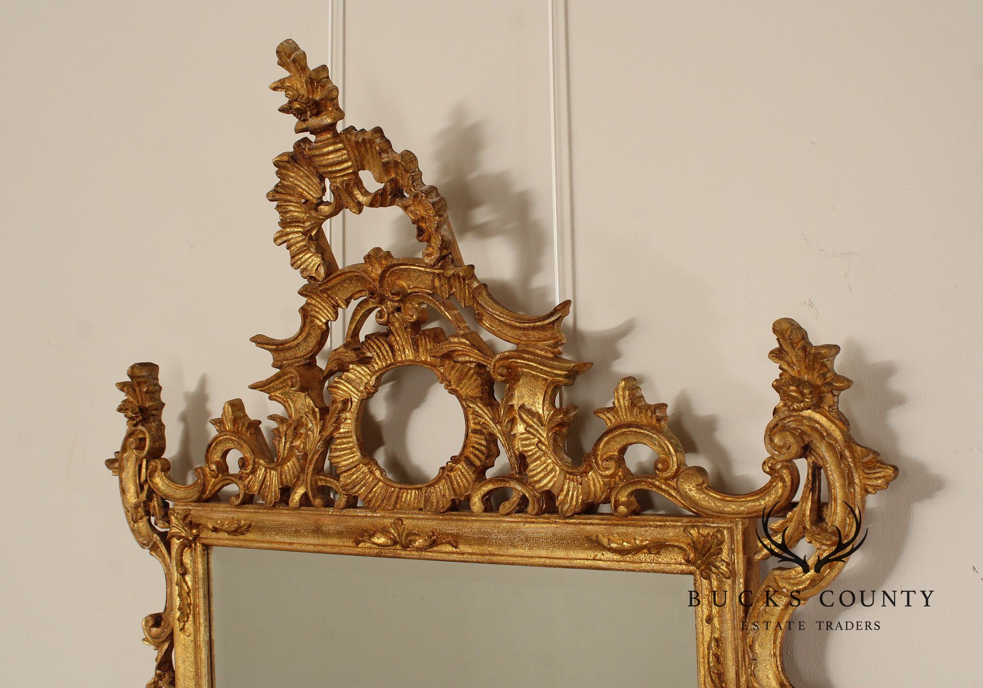 Louis J. Solomon French Louis XV Style Giltwood Mirror