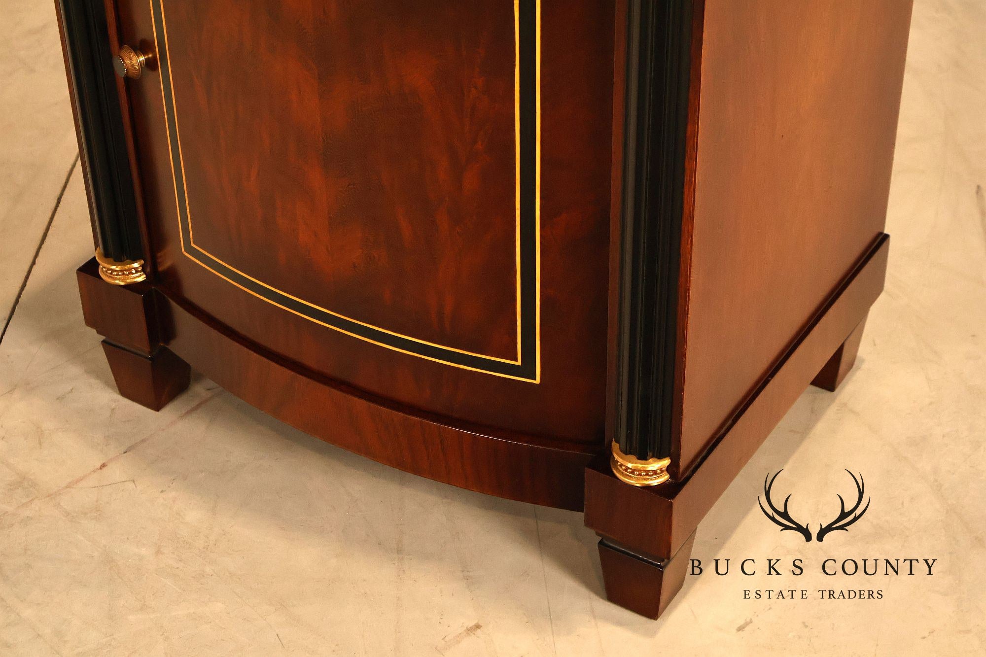 Mariner Luxury Furniture Empire Style Pair Of Mahogany Nightstands