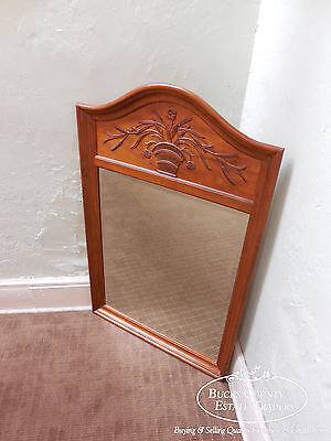 Ethan Allen Country French Carved Trumeau Mirror