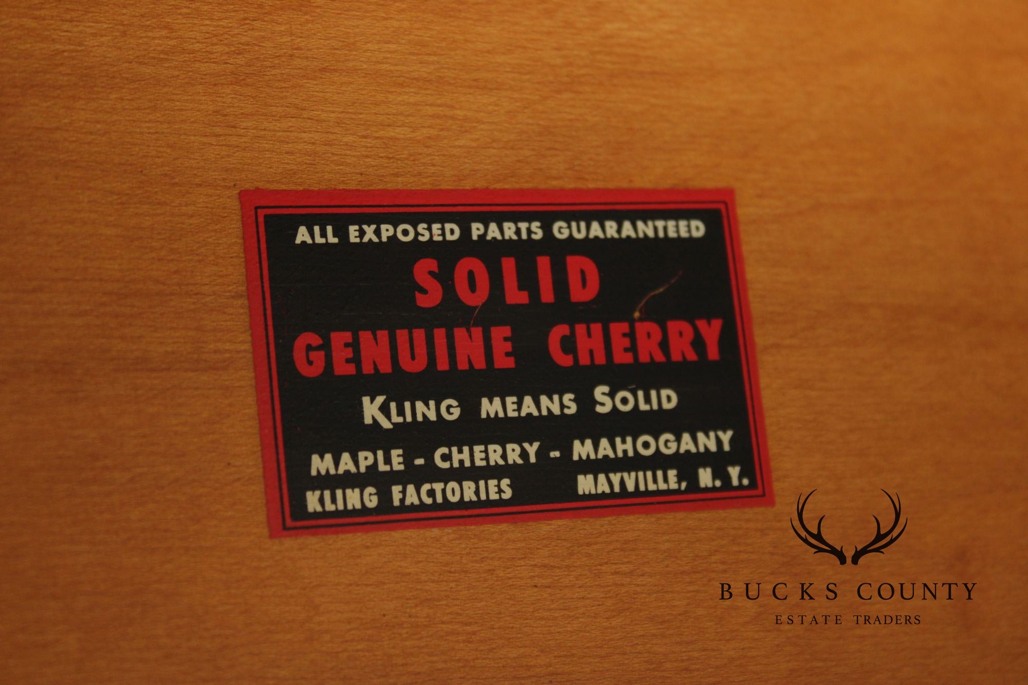 Kling Chippendale Style Cherry Chest on Chest