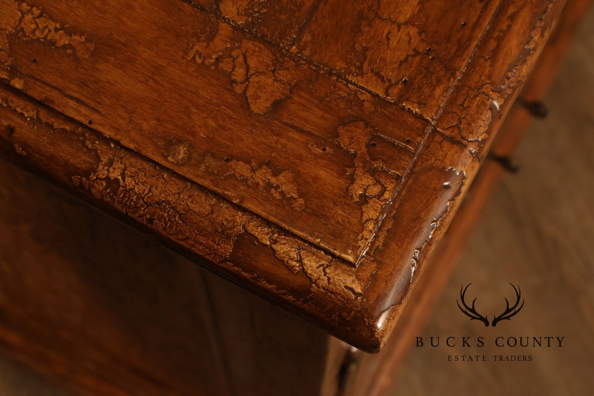 Bausman & Company Paint Decorated Four Door Sideboard Buffet Cabinet