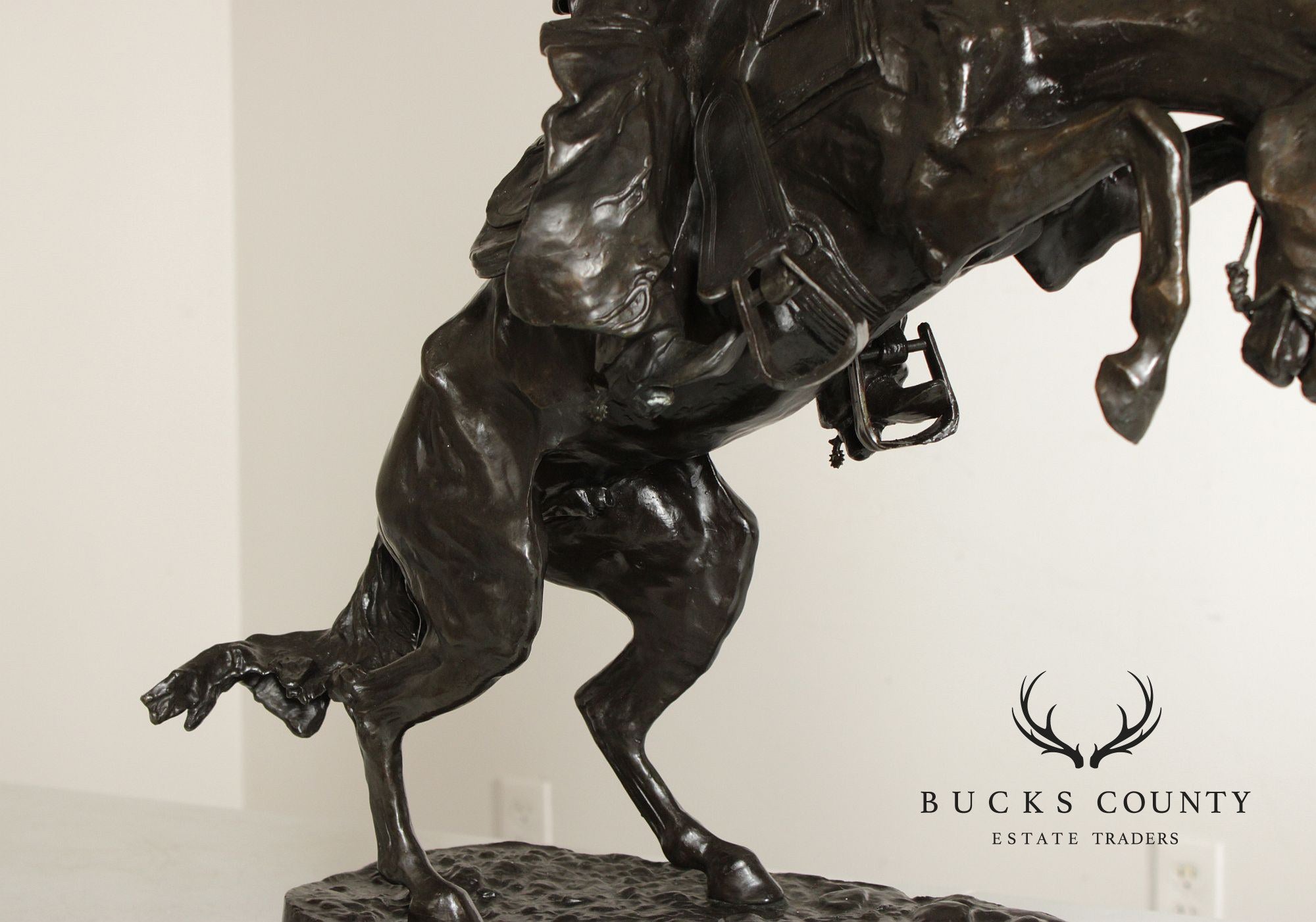 Frederic Remington Bronze Sculpture, 'Bronco Buster'