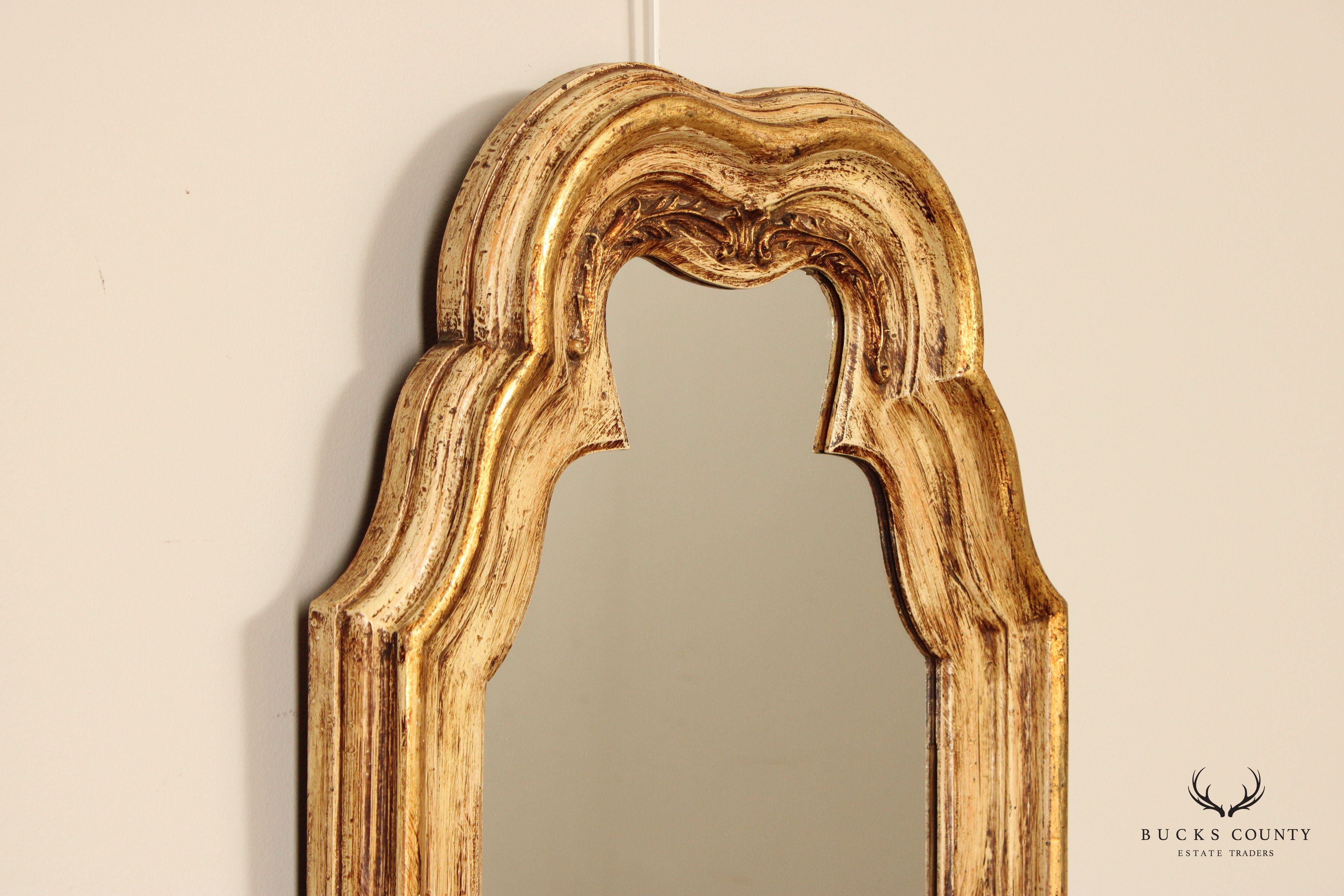 Vintage Italian Painted Keyhole Mirror