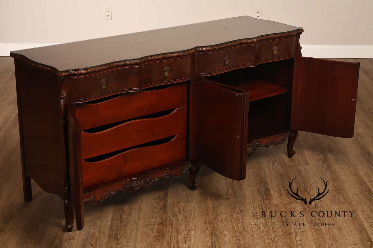 Batesville 1930s Carved Mahogany Sideboard Buffet