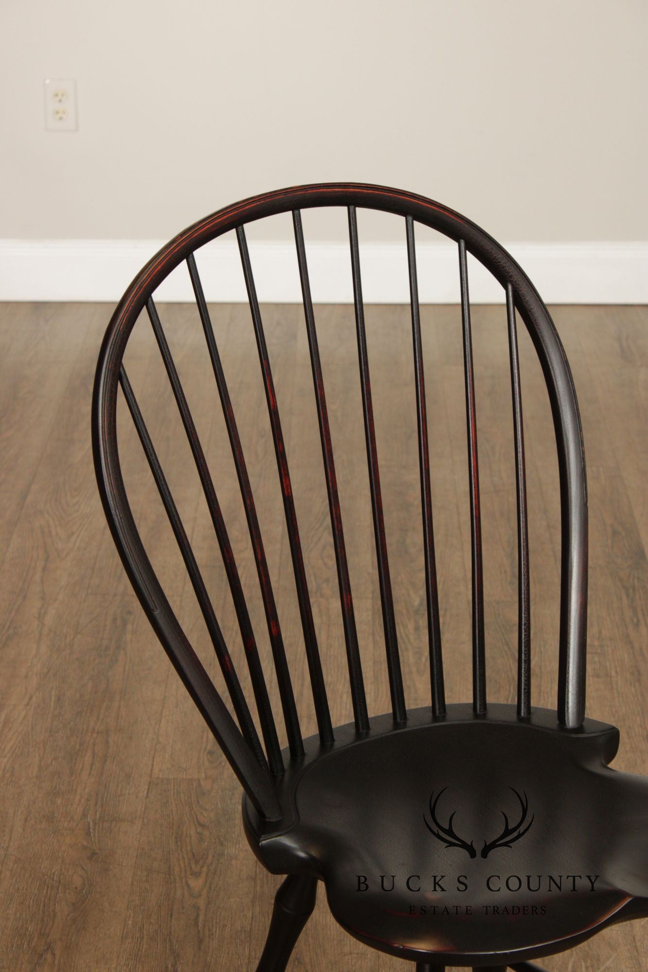 D.R. Dimes Pair of Ebonized Windsor Chairs