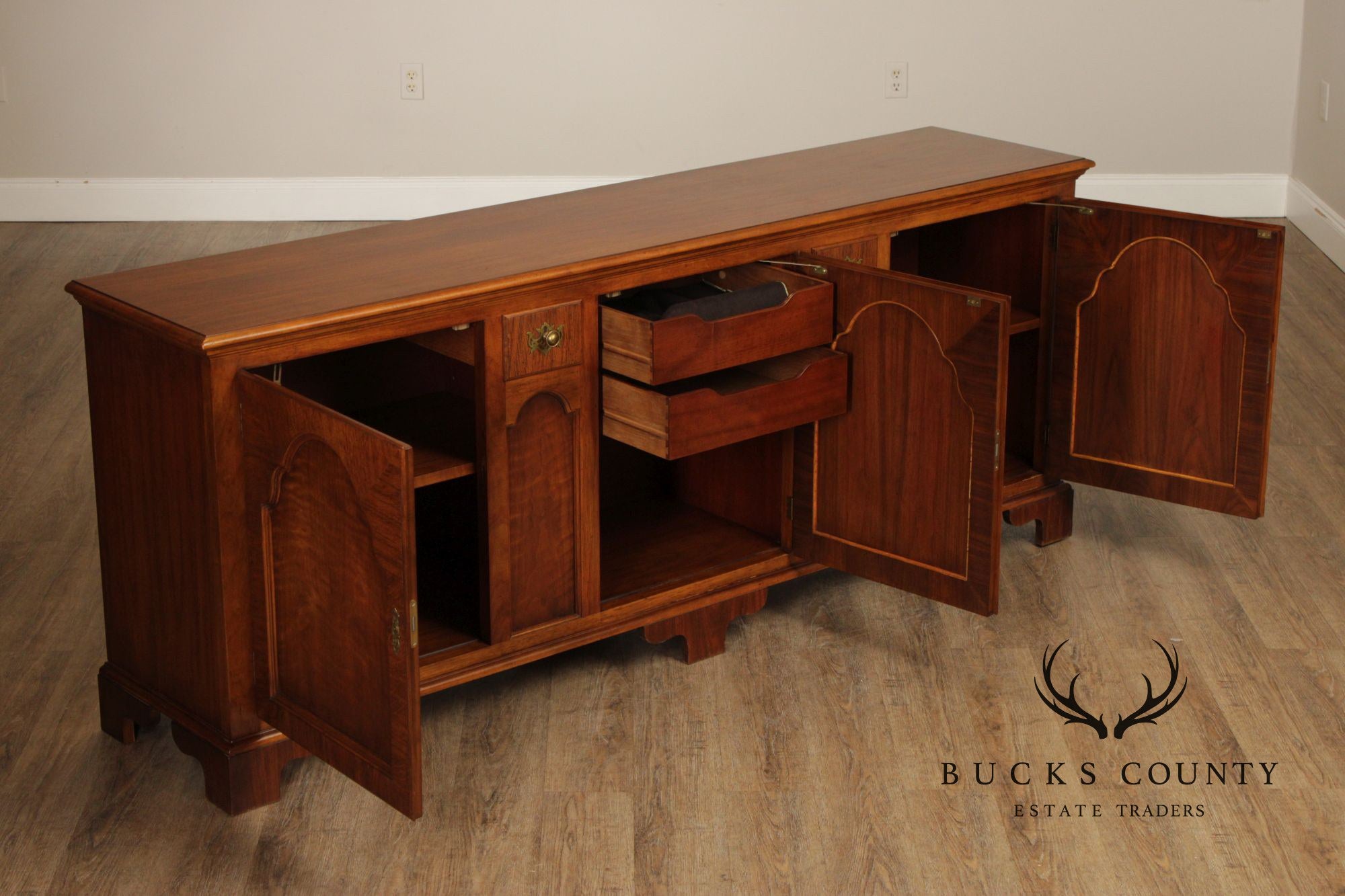 Baker Milling Road Georgian Style Walnut Buffet Sideboard