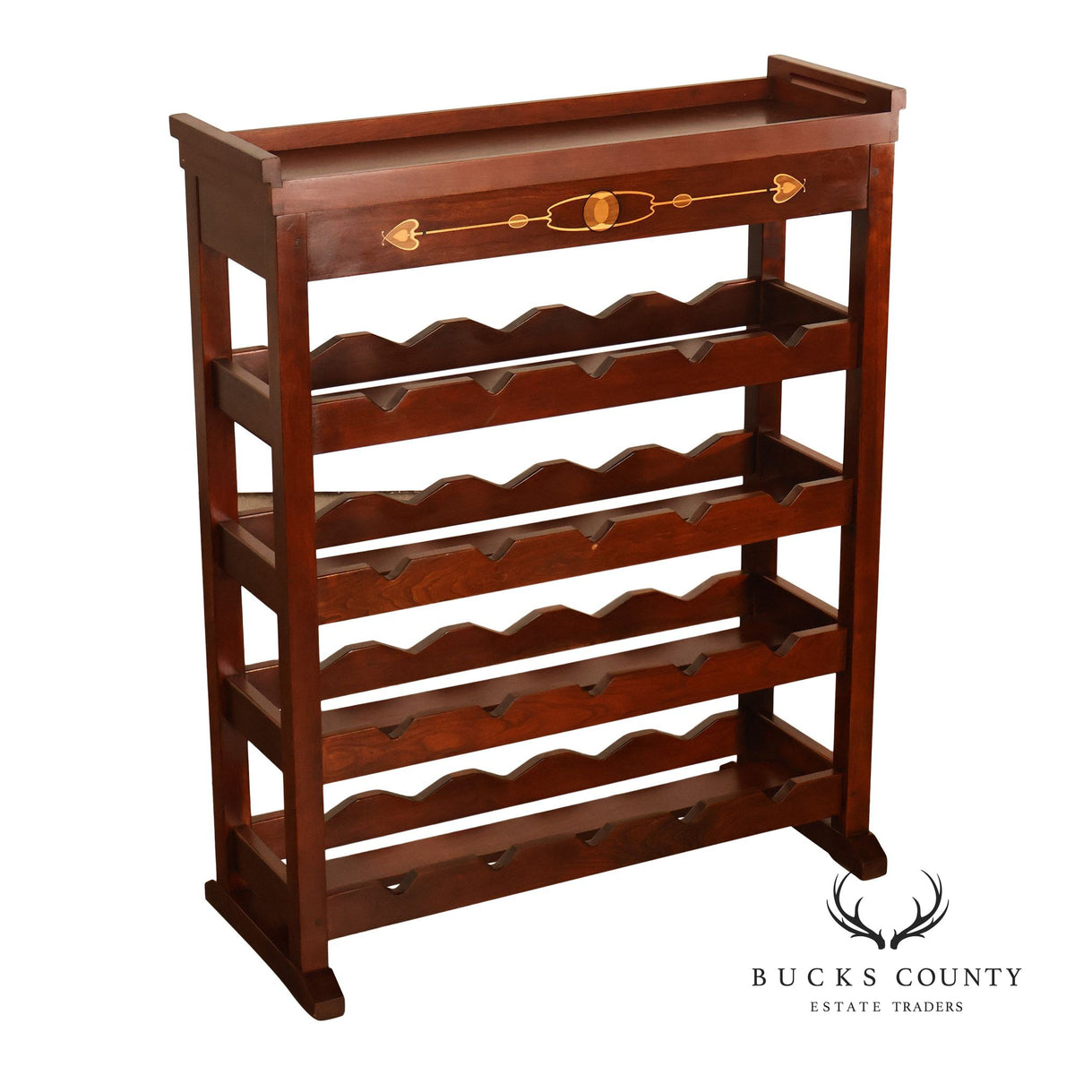 Stickley 2013 Collector Edition Cherry Harvey Ellis Wine Rack With Inlay