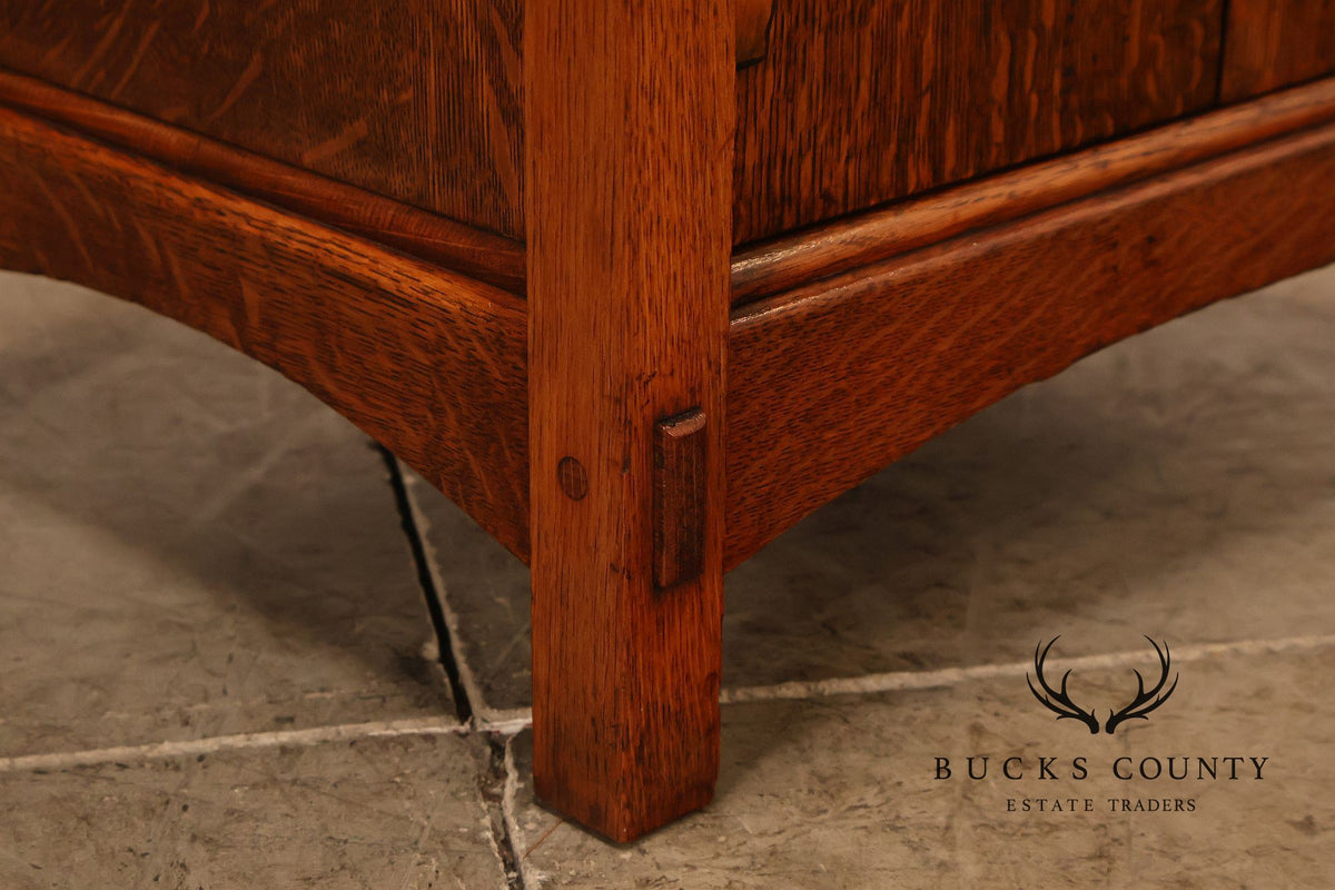 Antique Charles P. Limbert Mission Oak Somno Stand