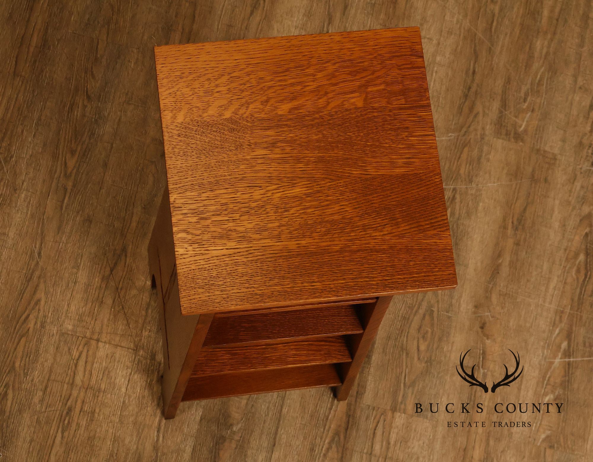 Stickley Mission Collection Oak Tree of Life Pedestal