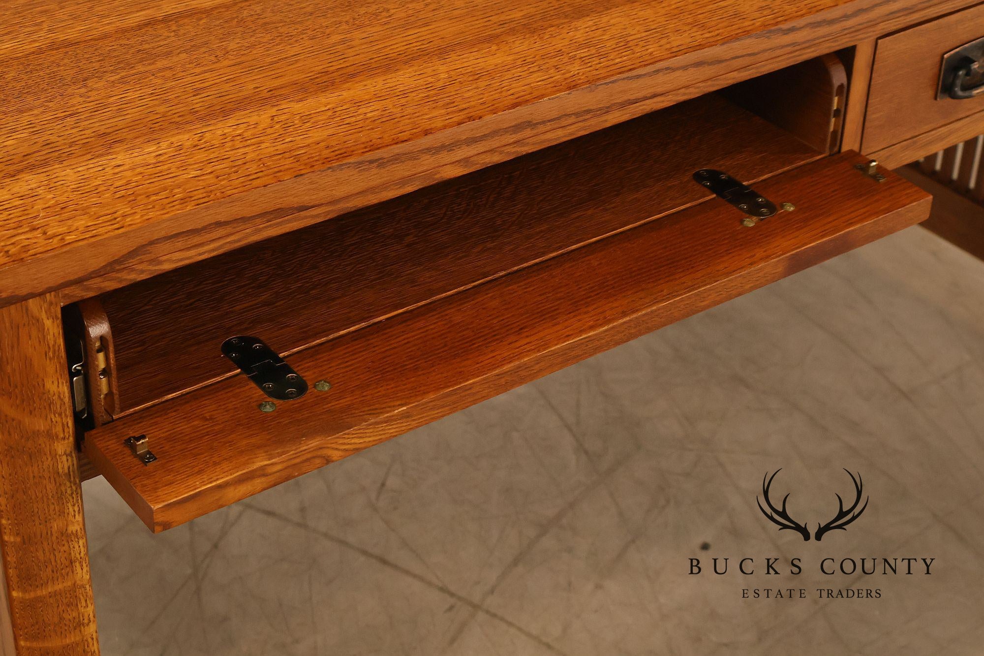 Stickley Mission Collection Oak Spindle Writing Desk